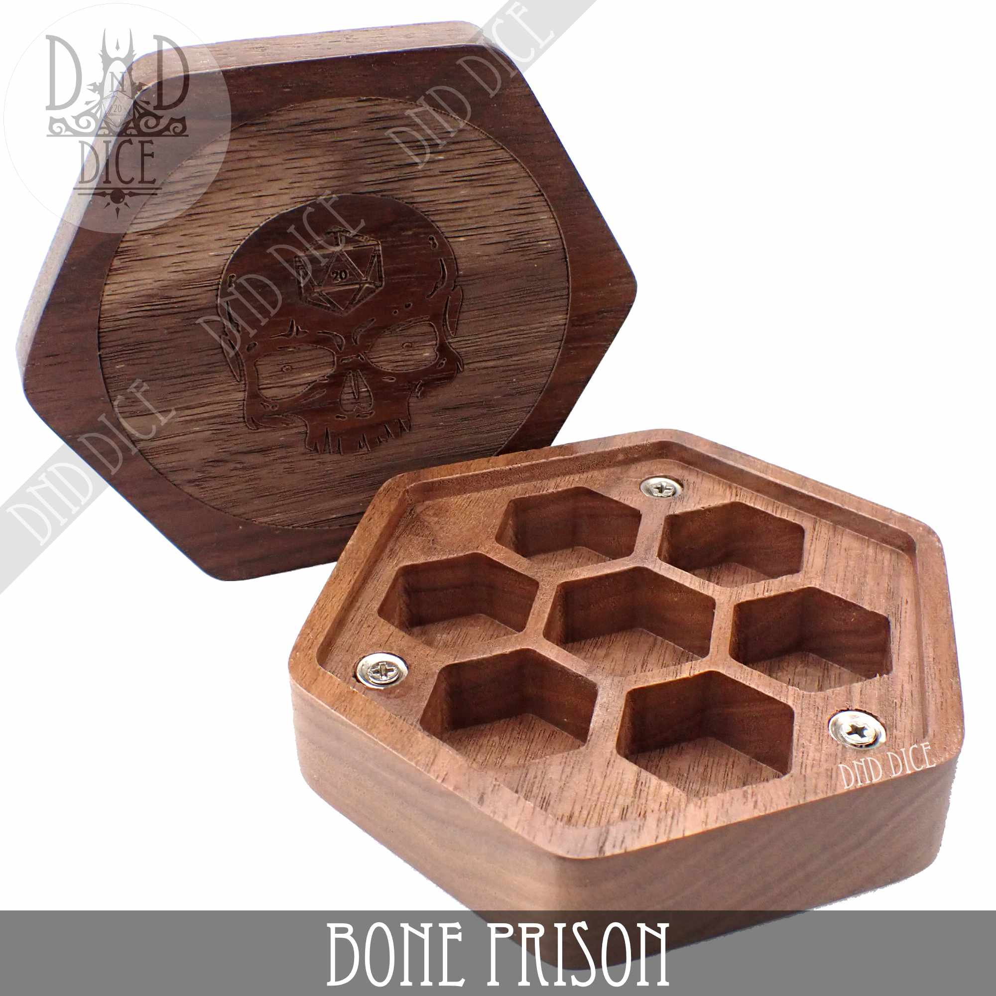 Bone Prison Wood Dice Box