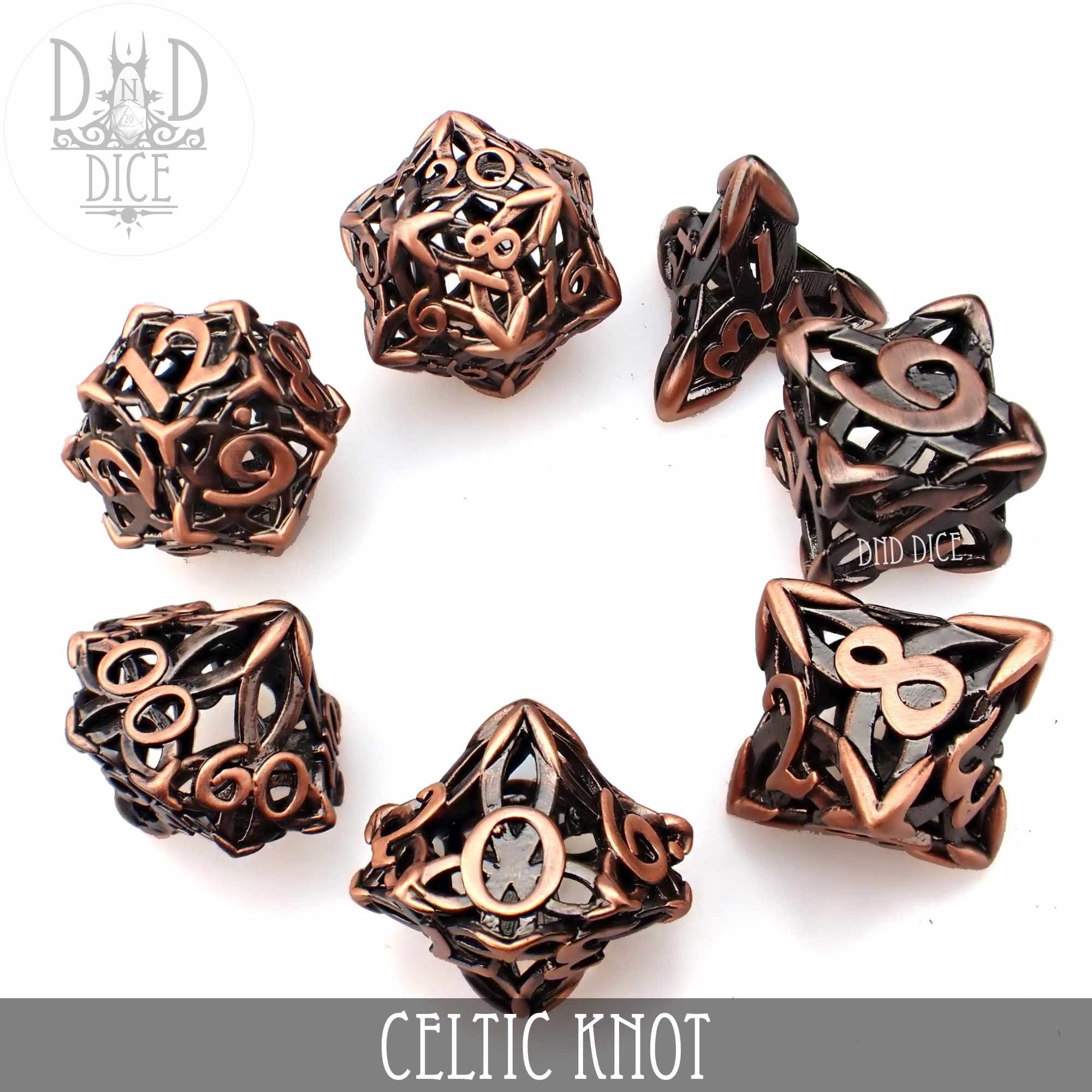Celtic Knot Metal Dice Set (Gift Box)