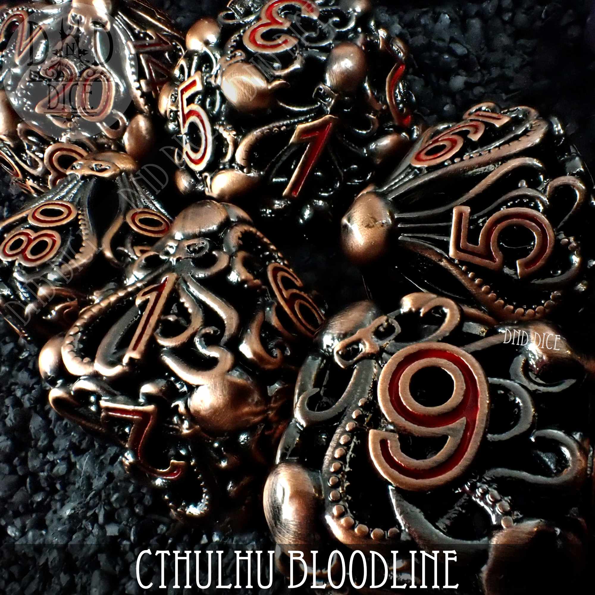 Cthulhu Bloodline Metal Dice Set (Gift Box)