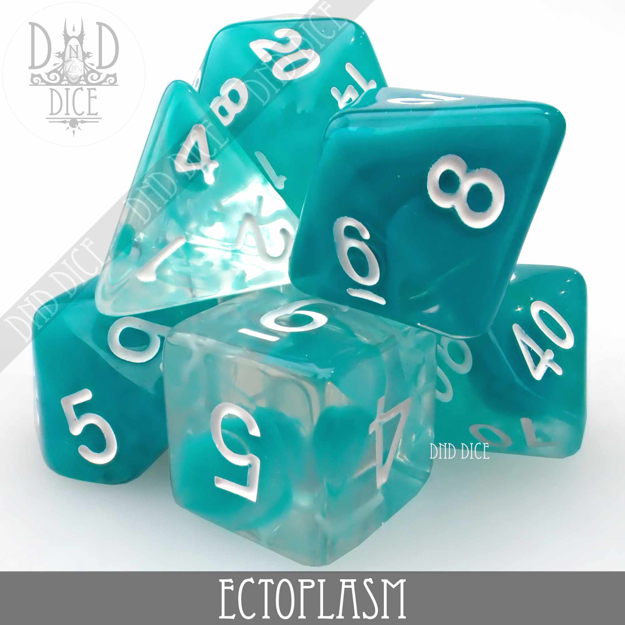 Chessex CHX27405 Dice-Frosted Teal/White Set Chessex CHX27405 Dice-Frosted Teal/White Set