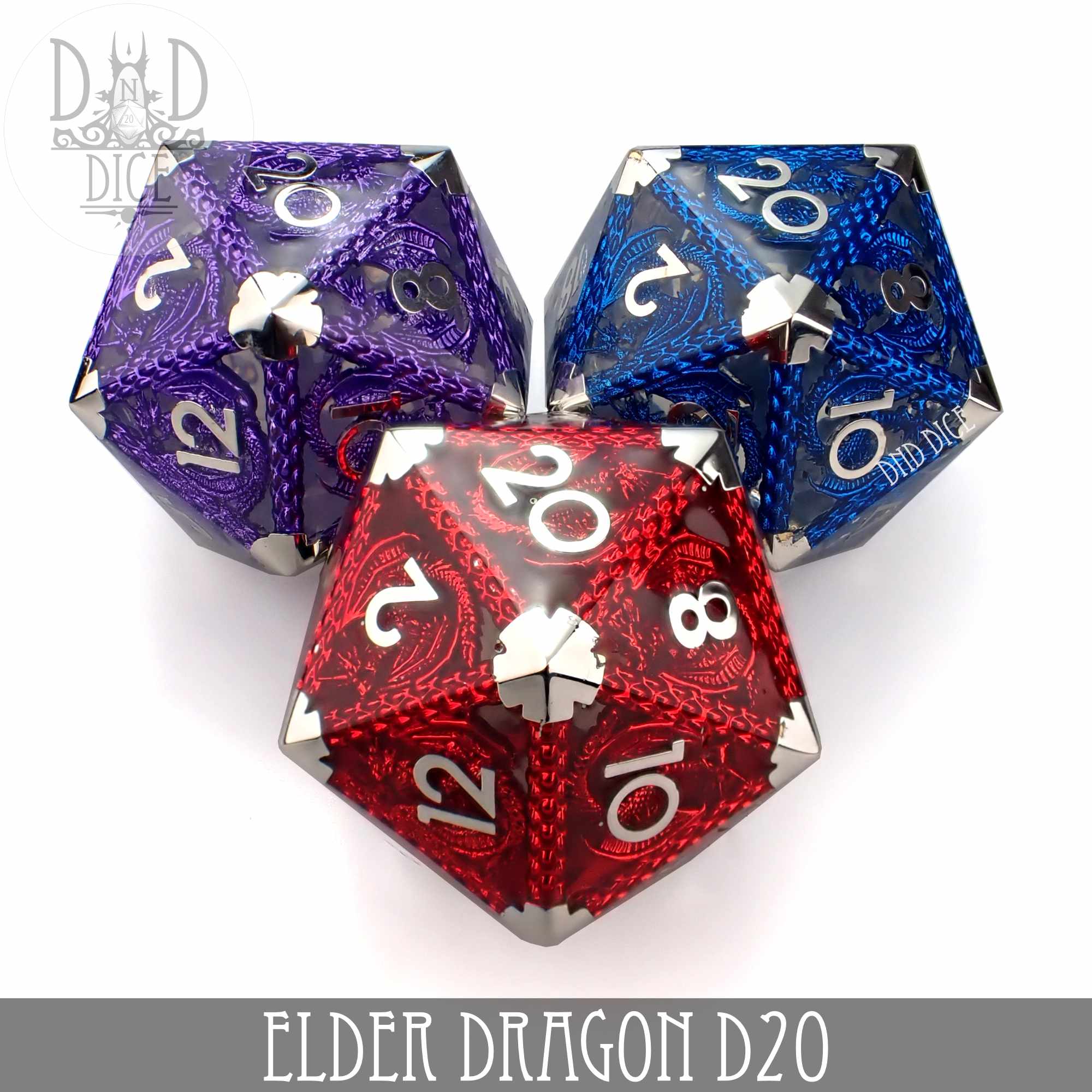 Elder Dragon 40mm Resin and Metal D20