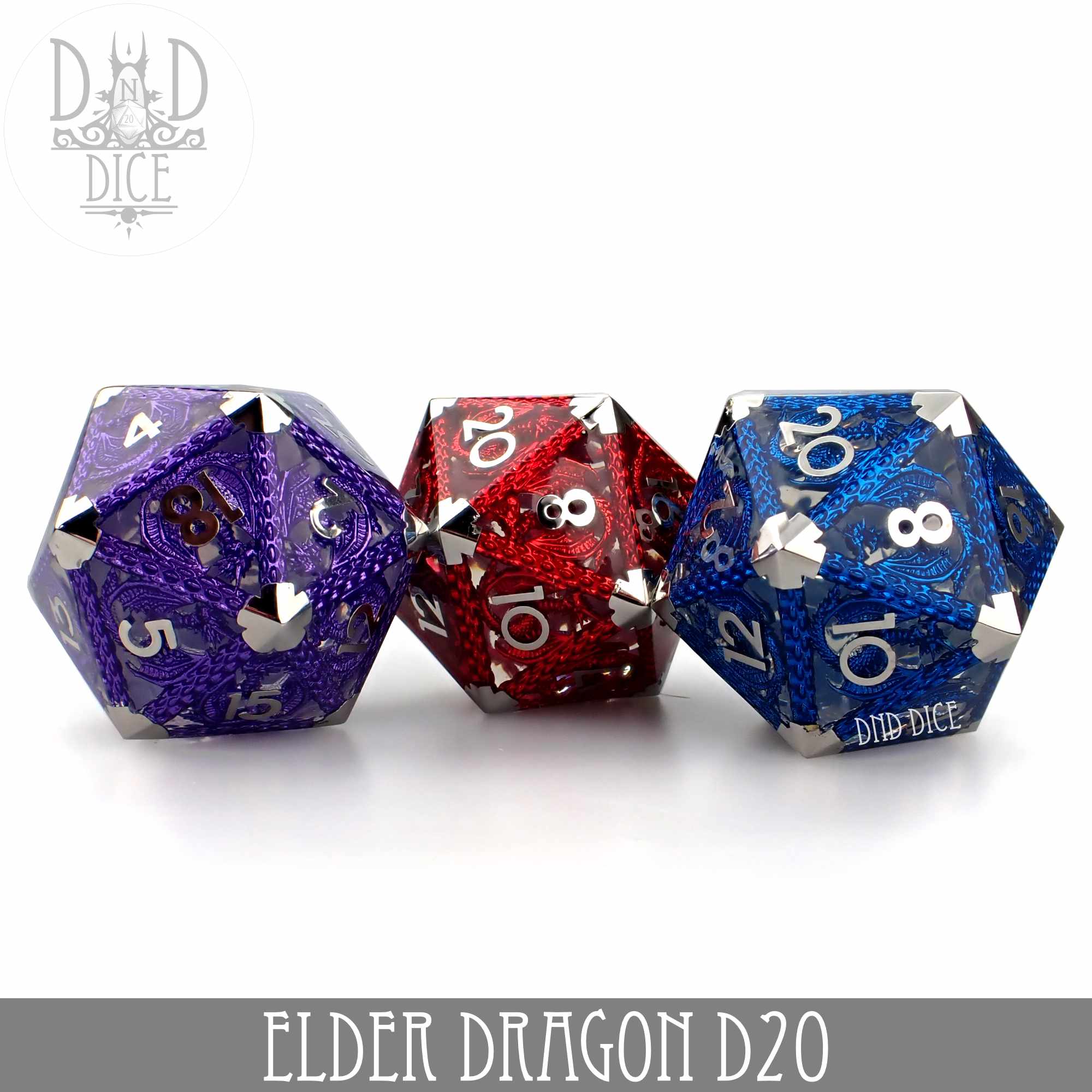 Elder Dragon 40mm Resin and Metal D20