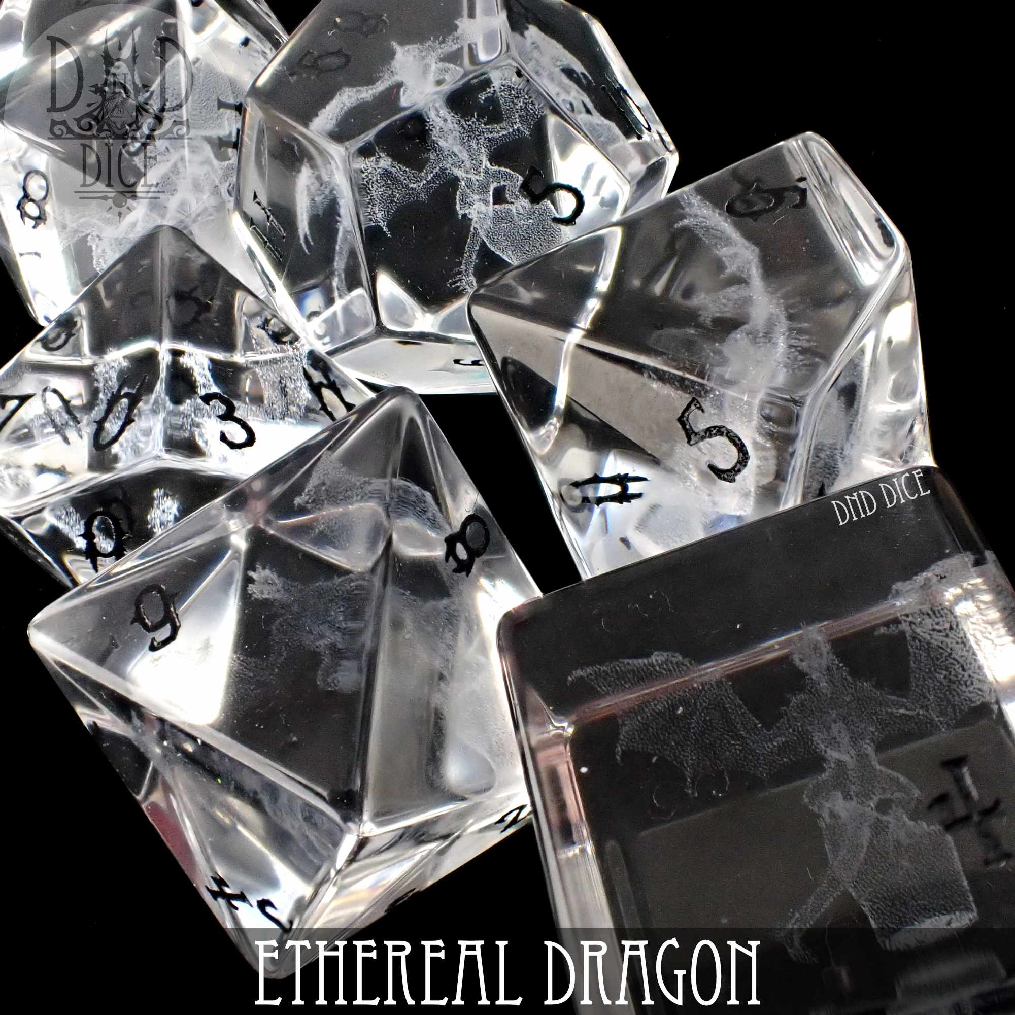 Ethereal Dragon Glass Dice Set (Gift Box)