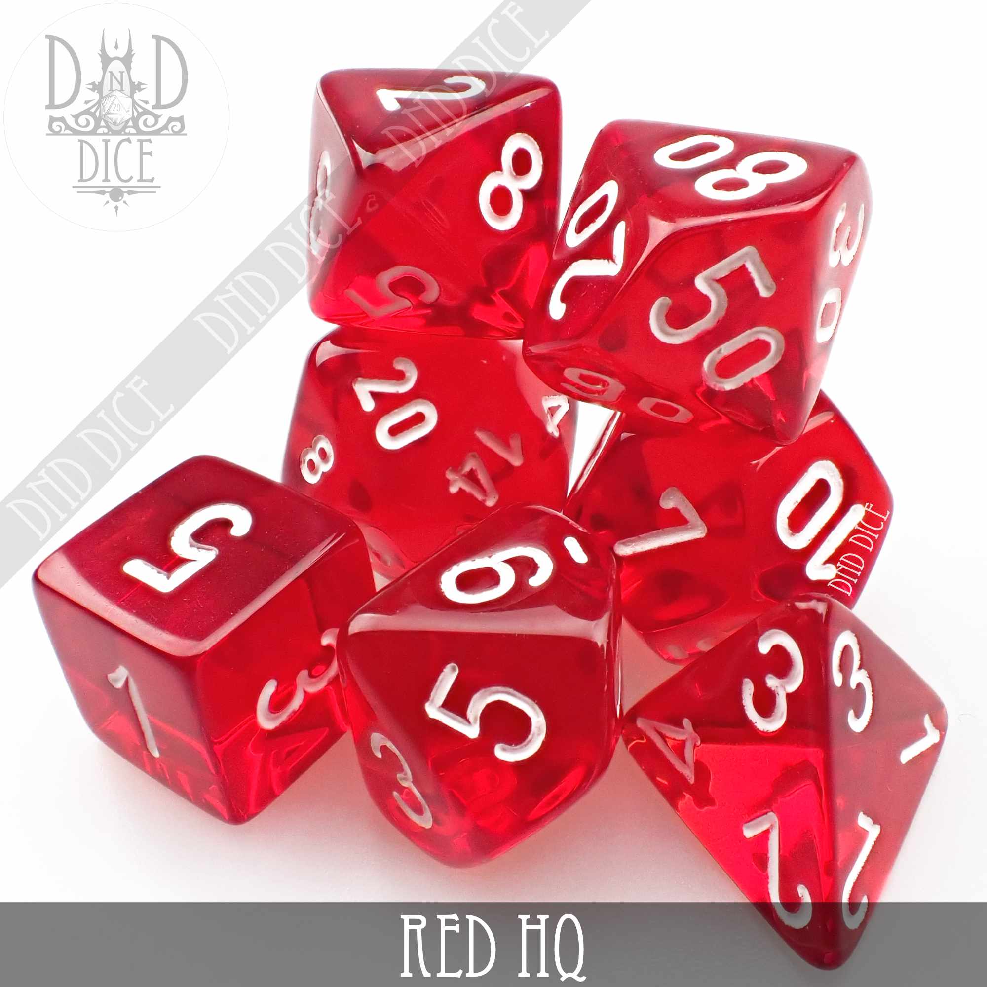 Chessex Dice. Translucent Red/white d4 dice