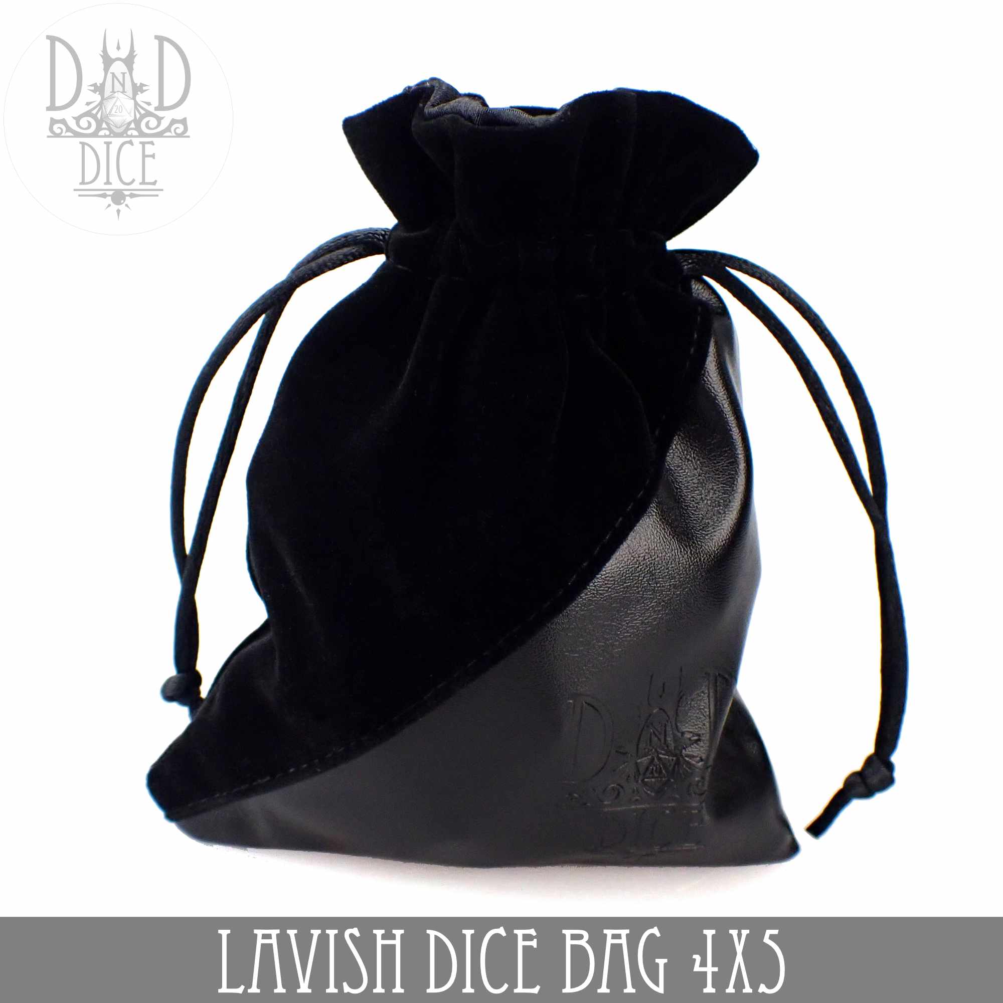 Premium Velvet Dice Bags, Black Velvet with Satin Lining