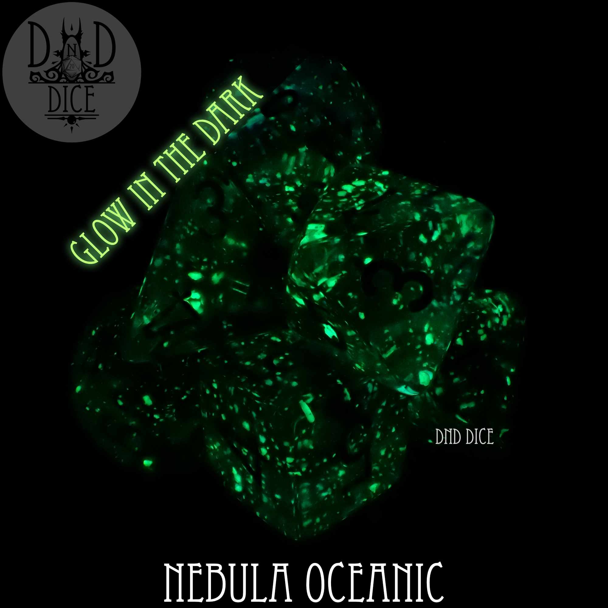 Nebula Oceanic 7 or 11 Dice Set (Glow)