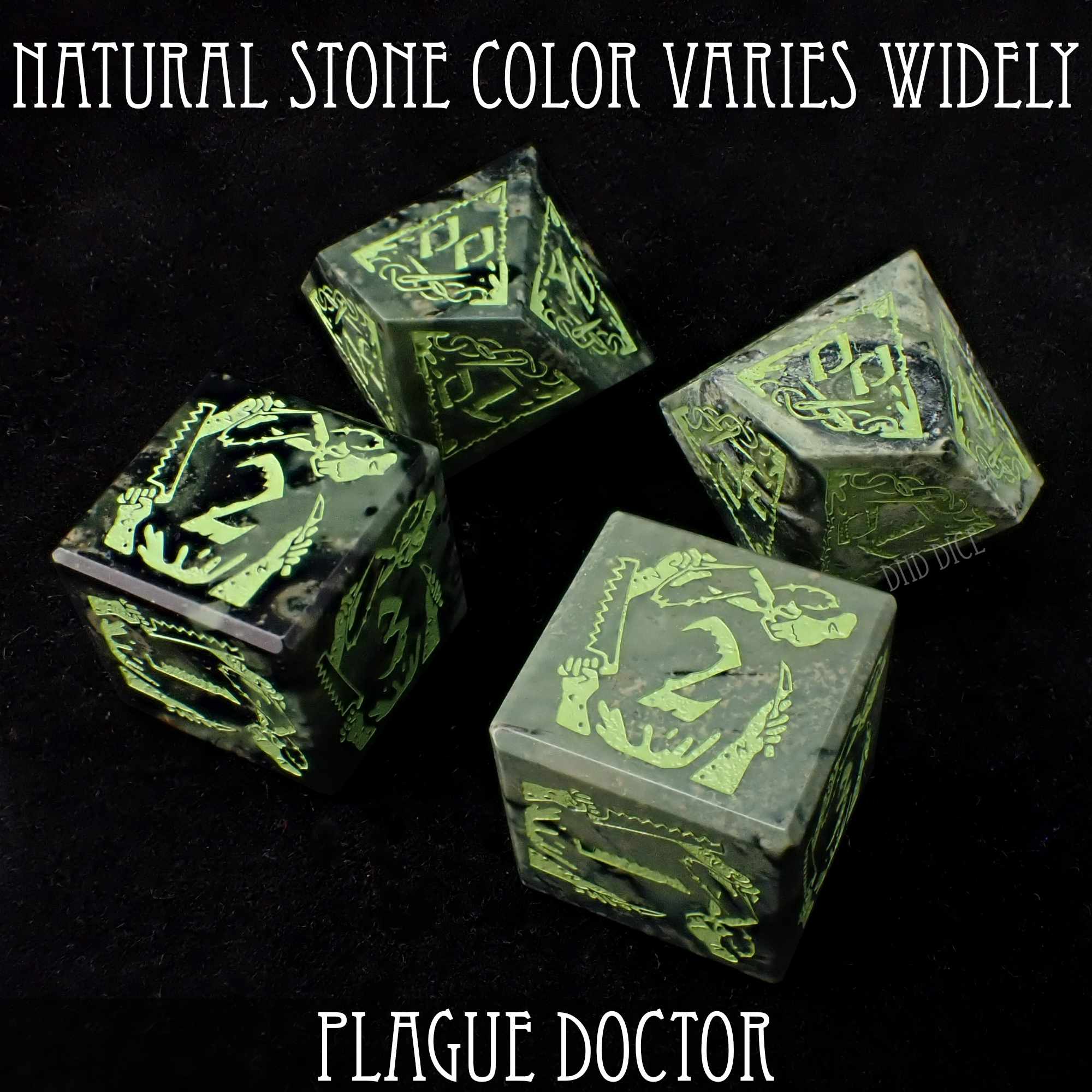 Plague Doctor Gemstone Dice Set (Gift Box)