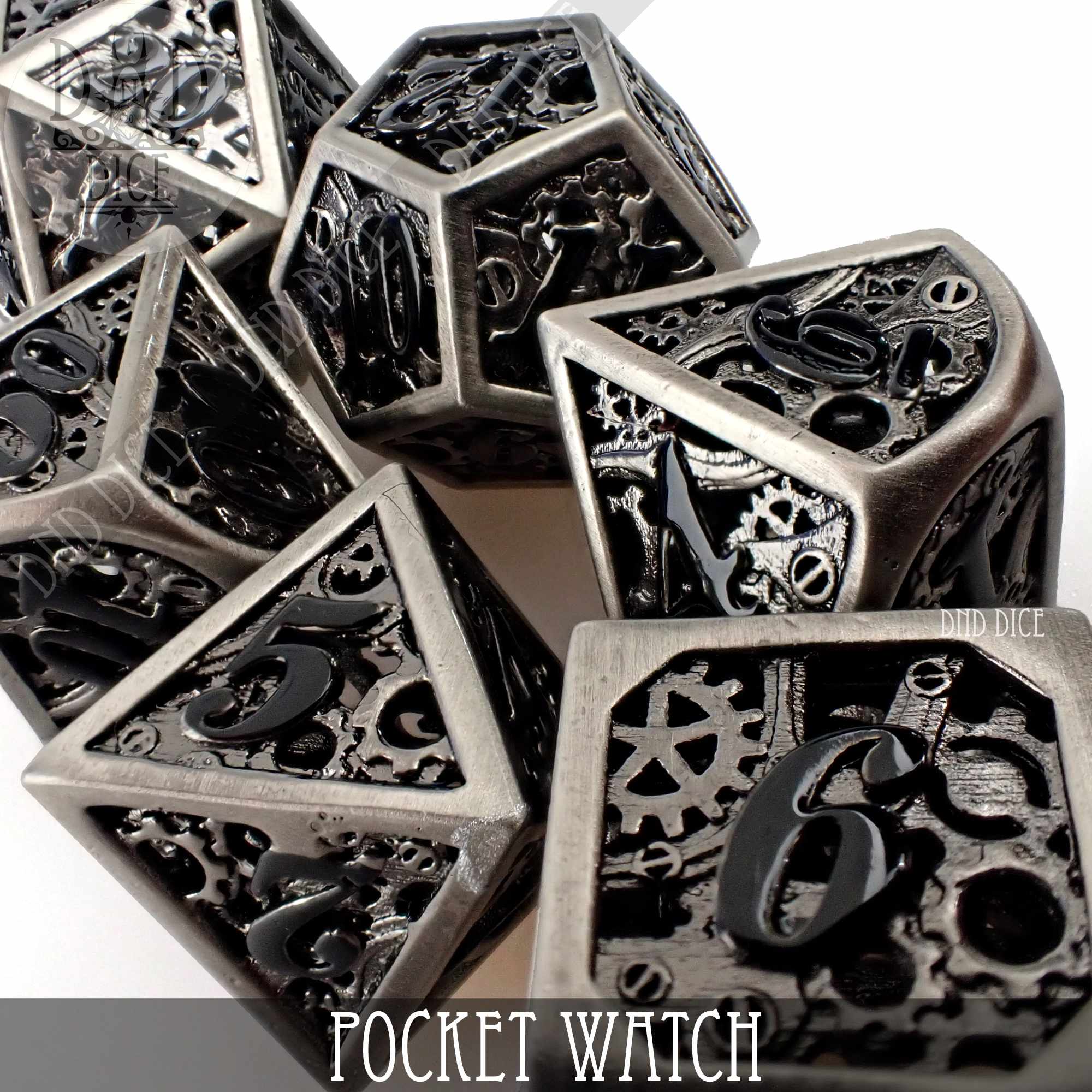 Pocket Watch Metal Dice Set (Gift Box)