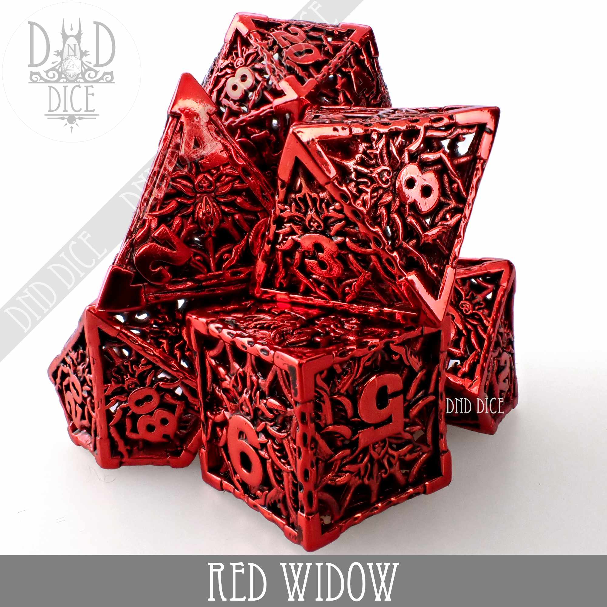 Red Widow Metal Dice Set (Gift Box)