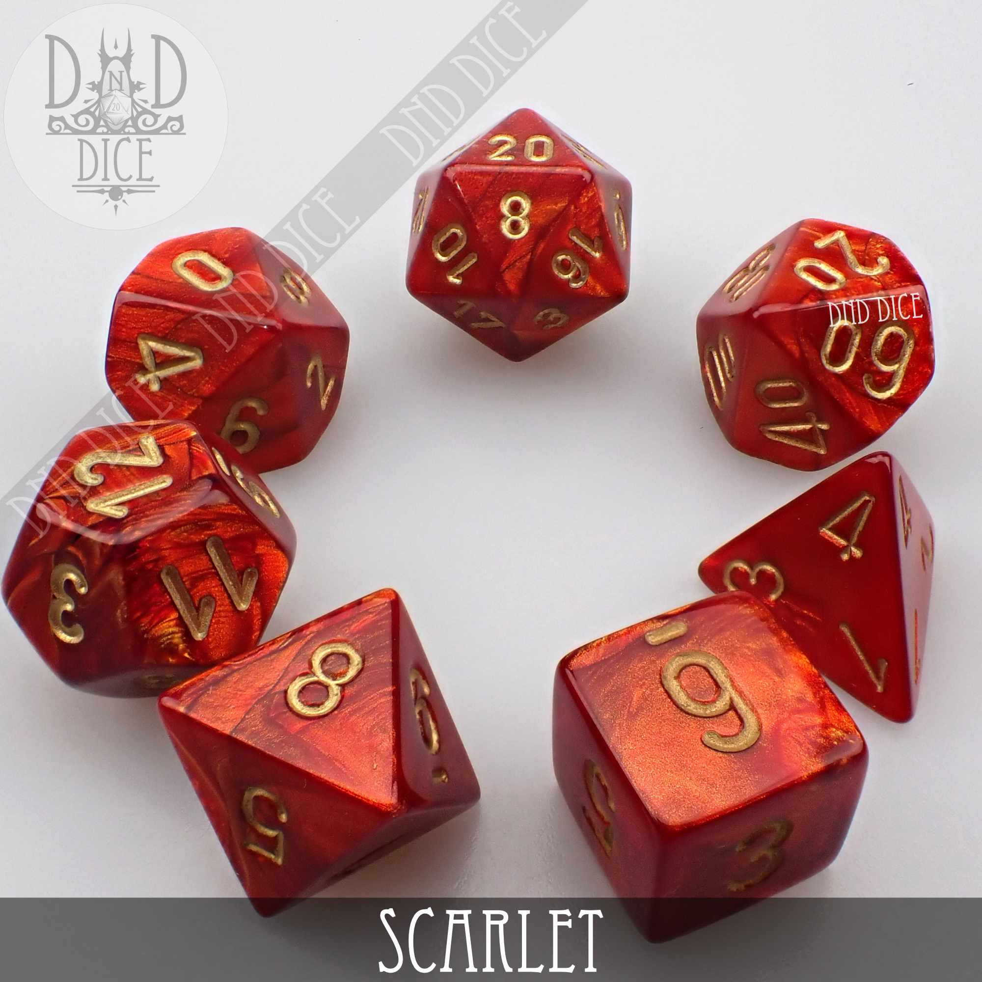 Scarab Scarlet Dice Set