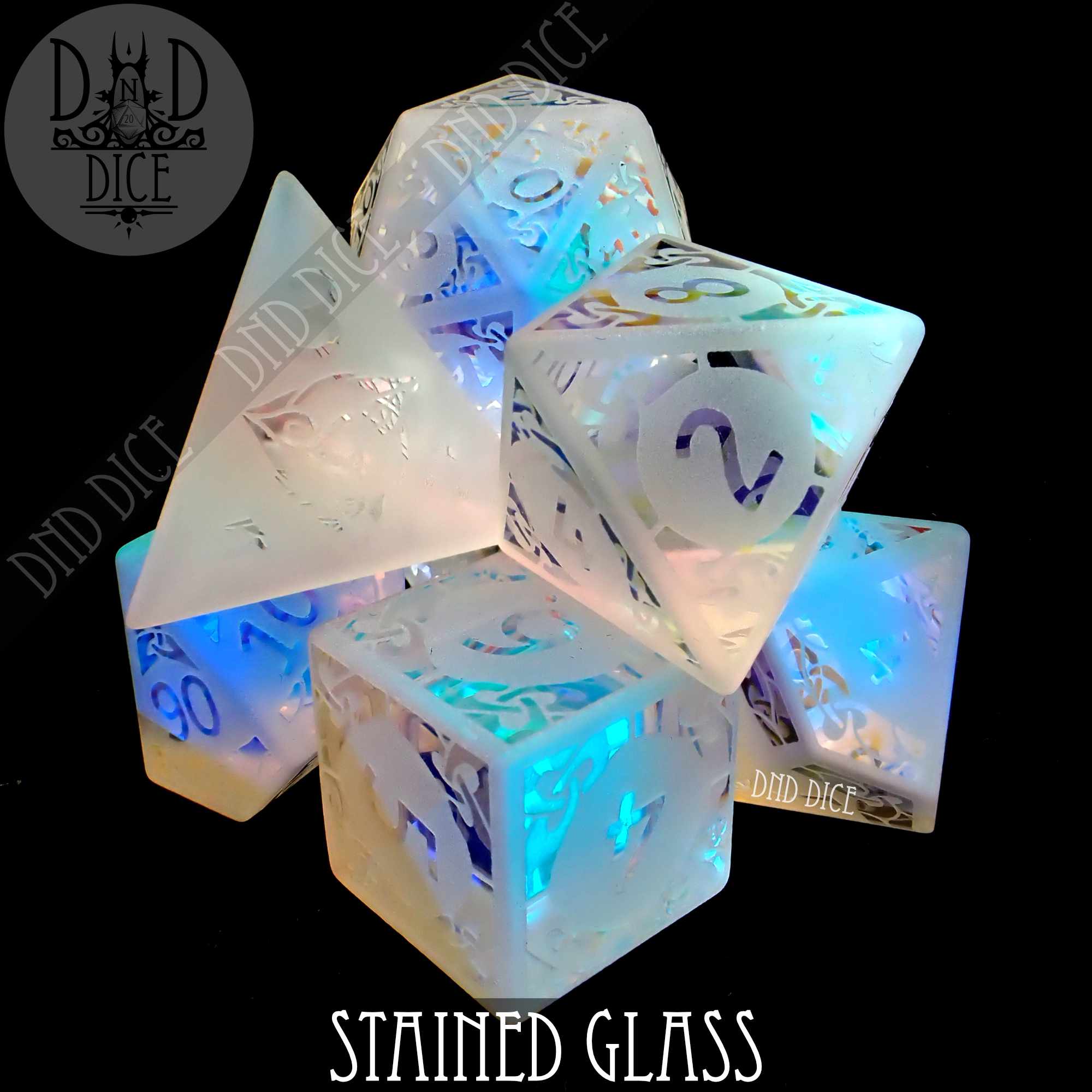 Stained Glass Frosted Dice Set (Gift Box)