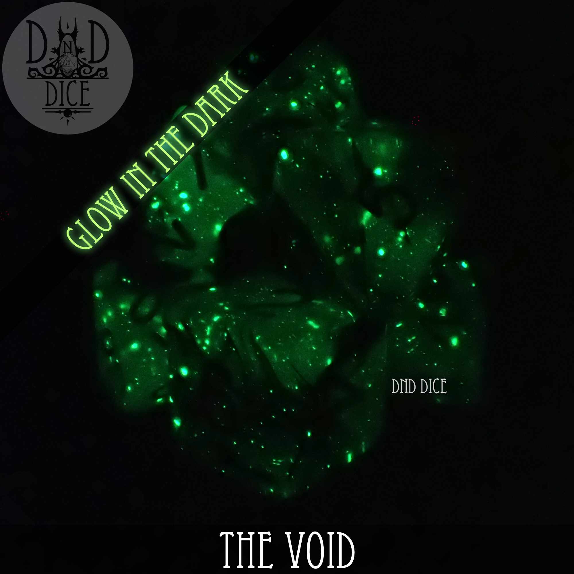 The Void Glow in the Dark Dice Set