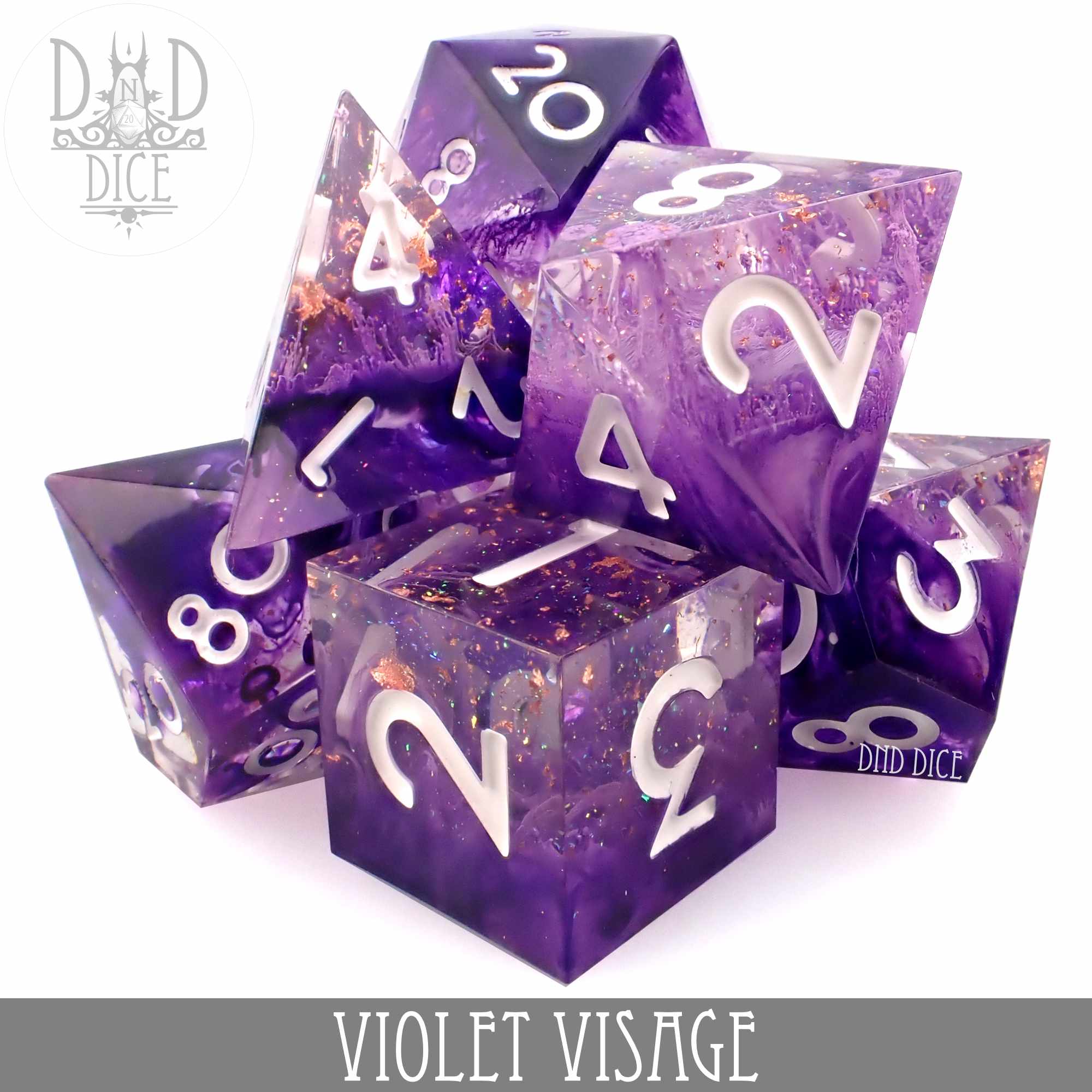 Violet Visage Handmade Dice Set