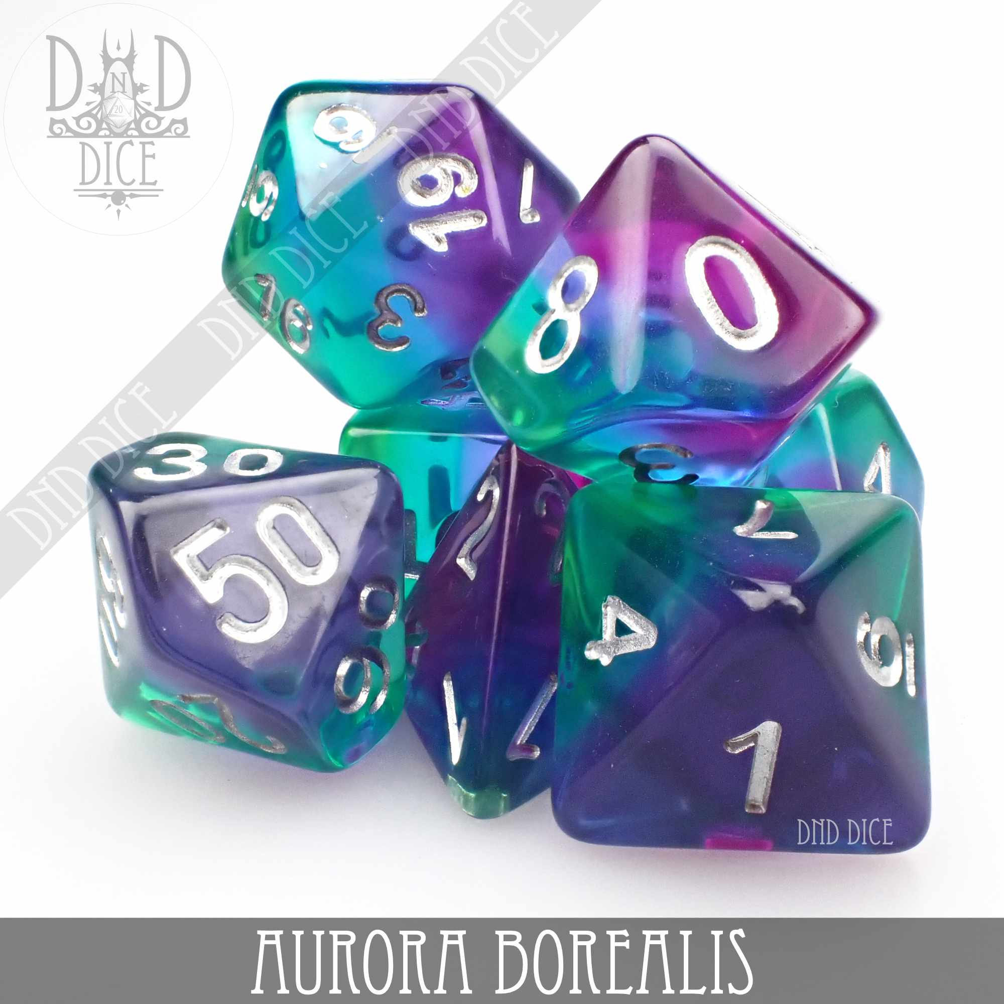 Aurora Borealis Dice Set