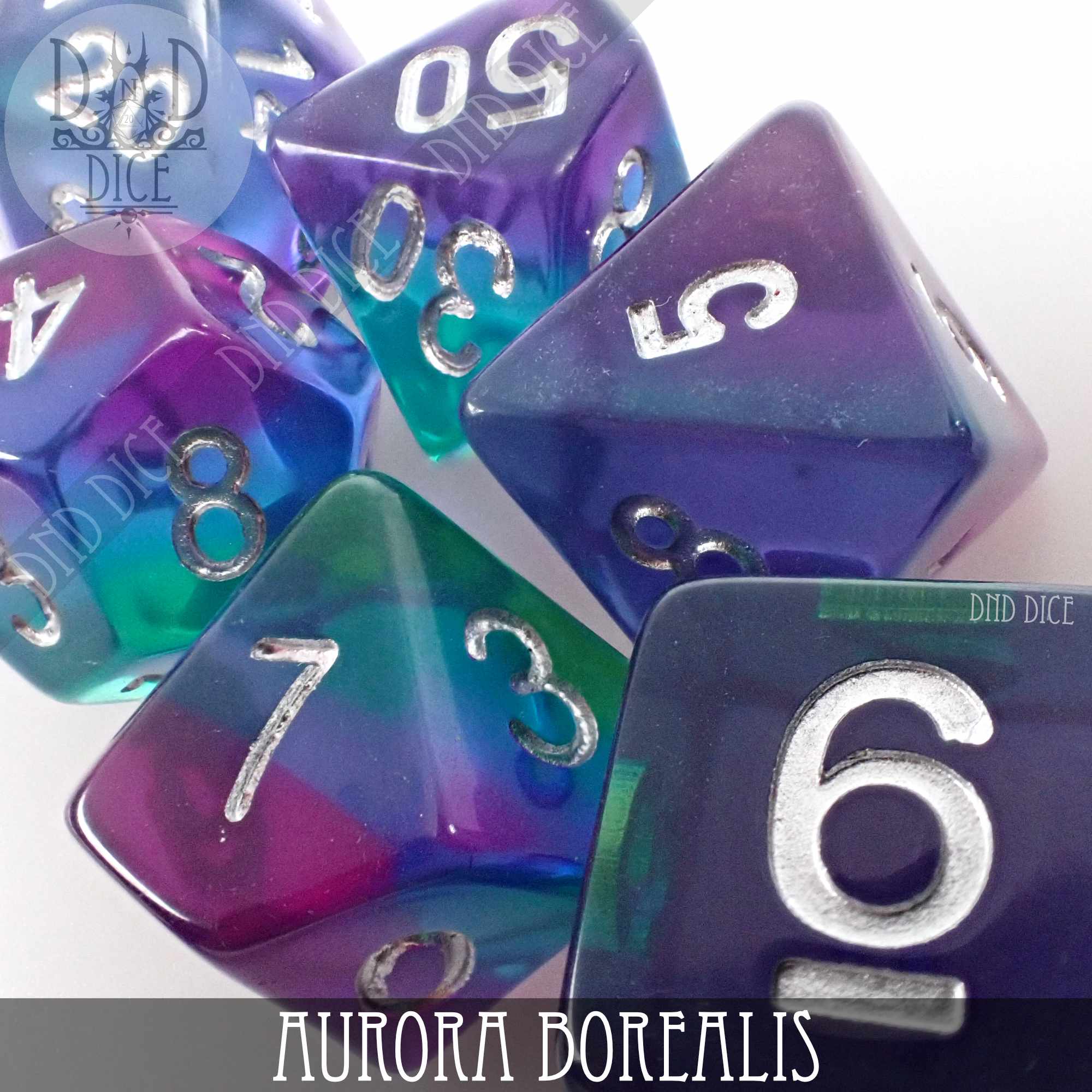 Aurora Borealis Dice Set