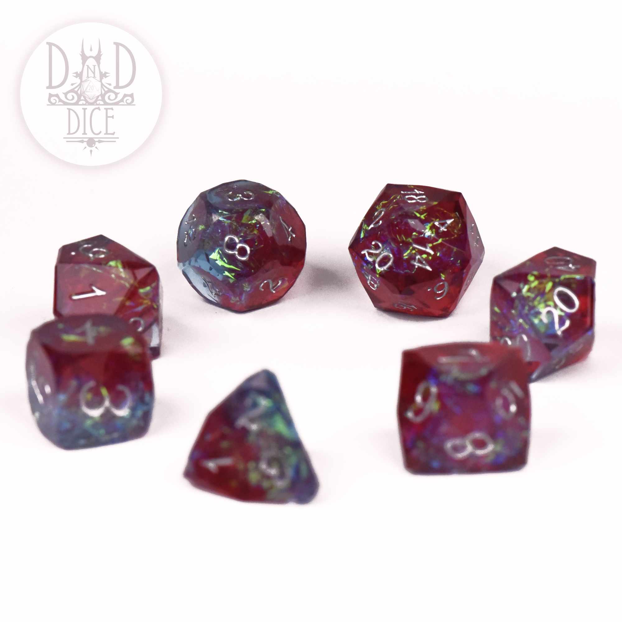 Crown Jewels Bordeaux Handmade Dice Set