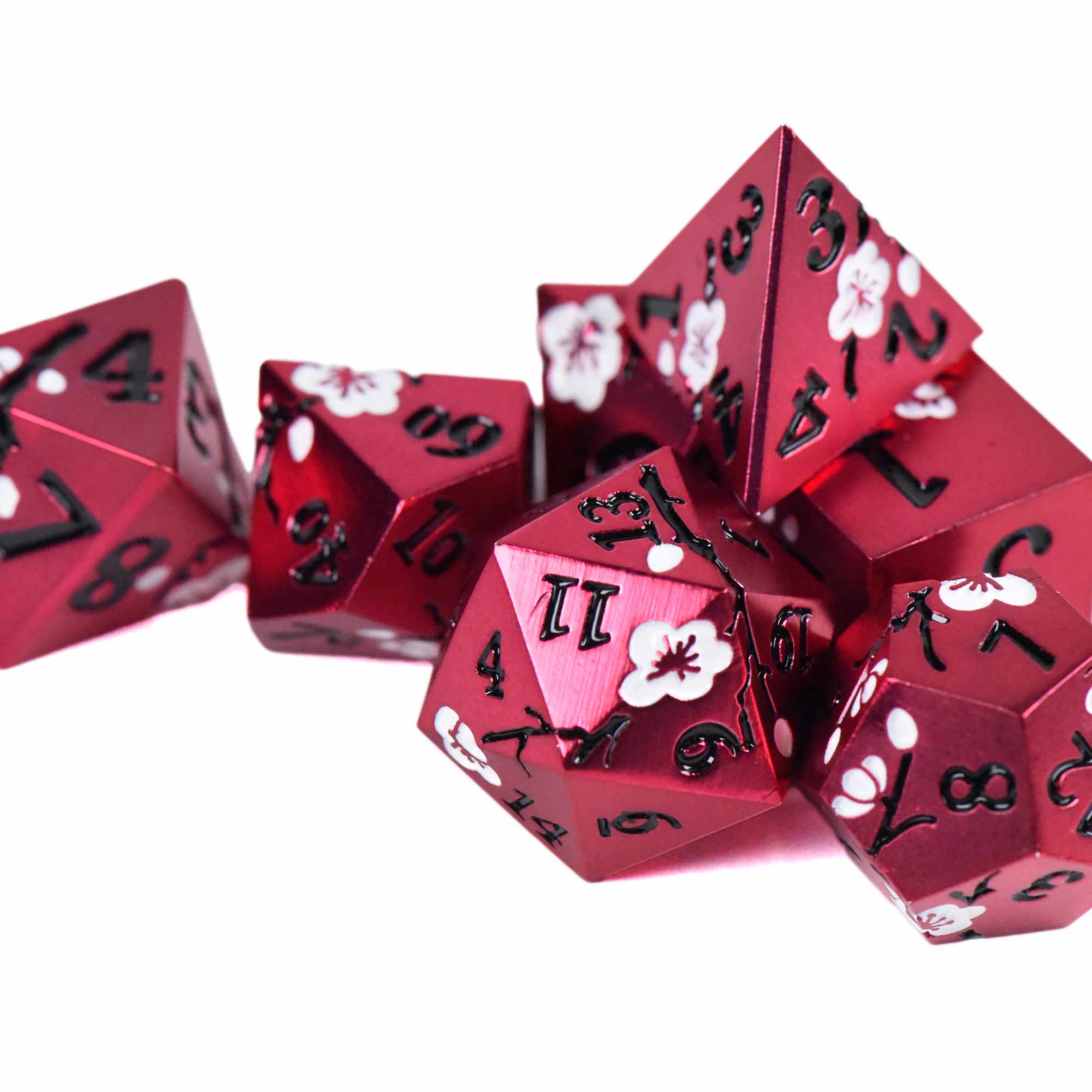 Apple Blossom Metal Dice Set
