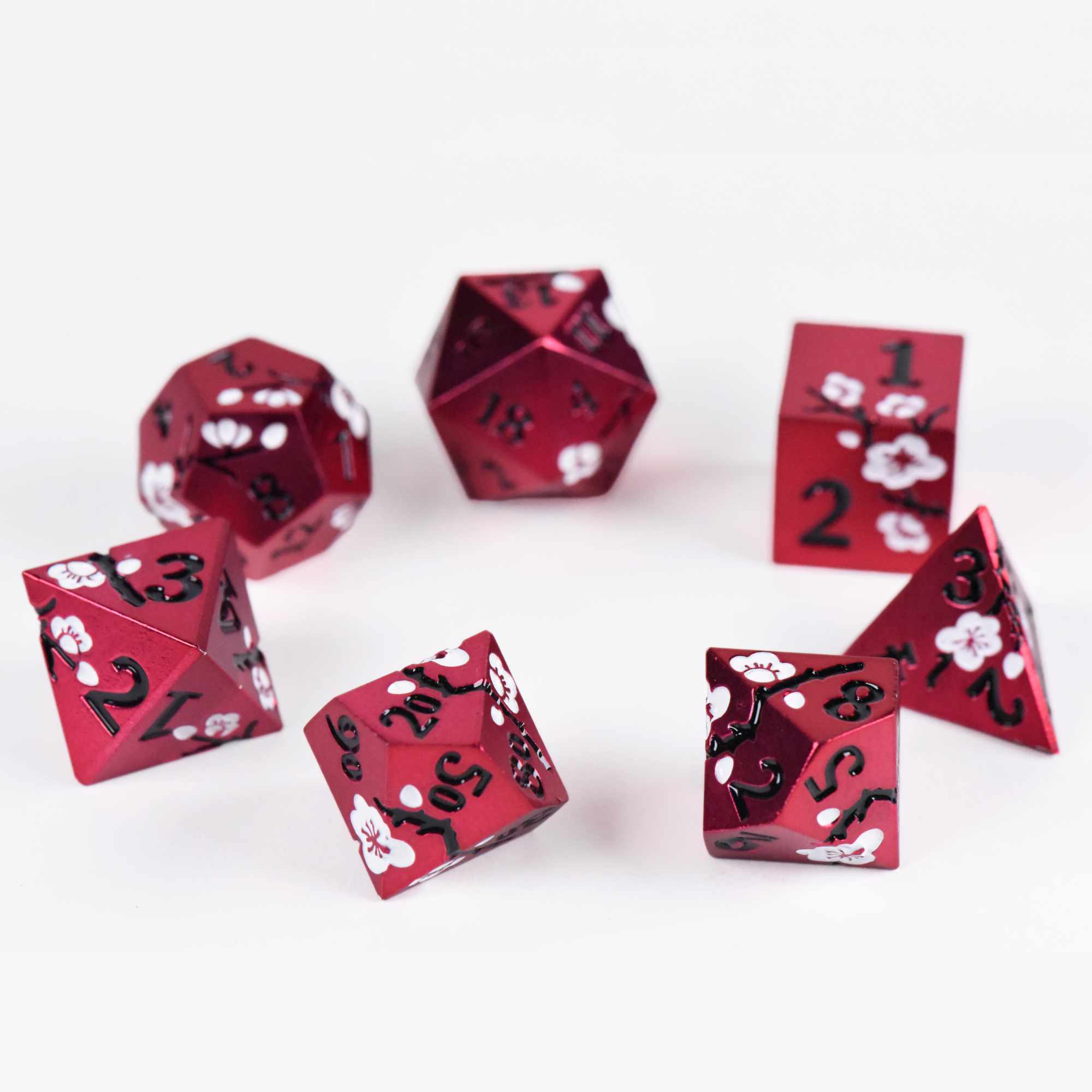 Apple Blossom Metal Dice Set