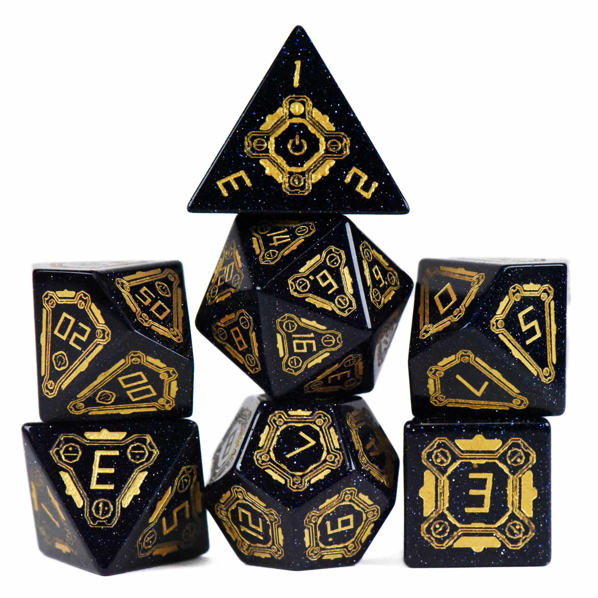 Mainframe Goldstone Dice Set (Gift Box)