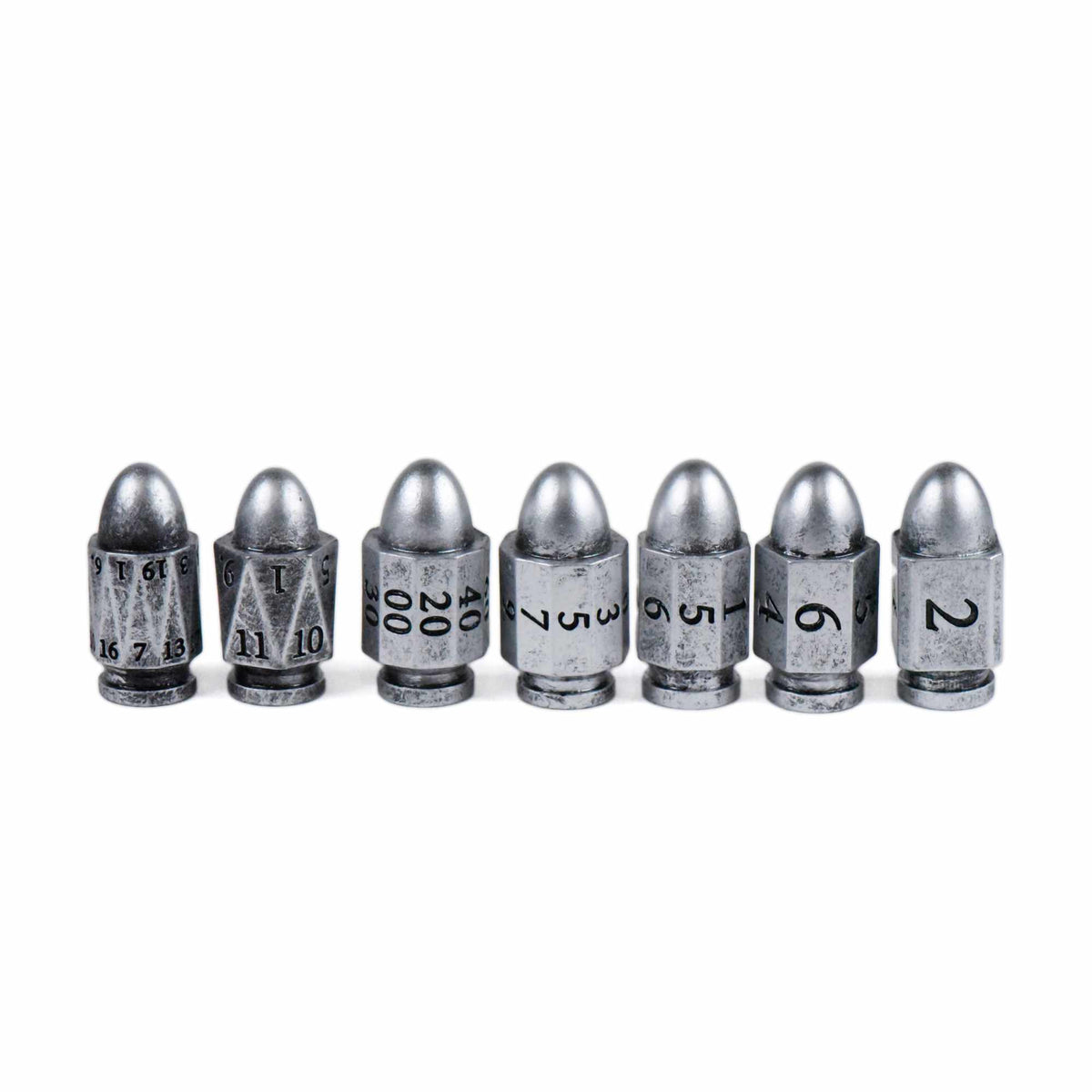 Menu Bullets Dice Silver Bullets Dice Set