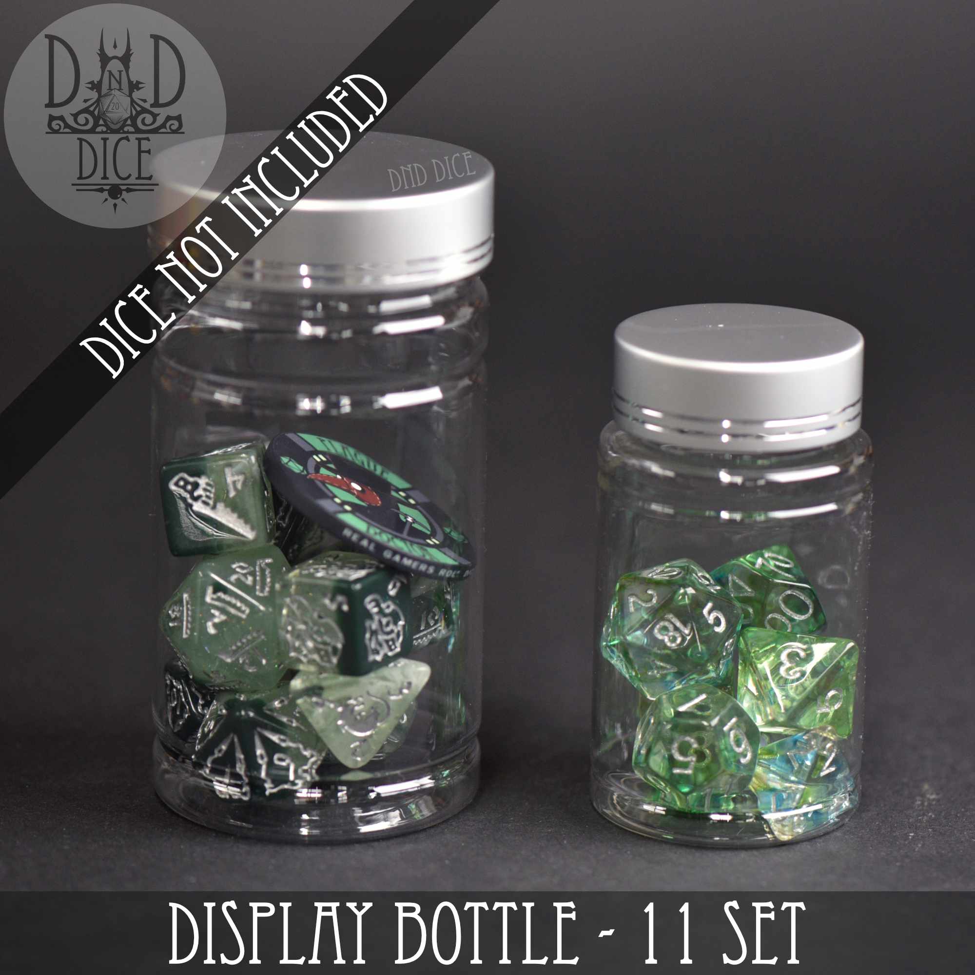Display Bottle - 7 & 11 Dice Sets
