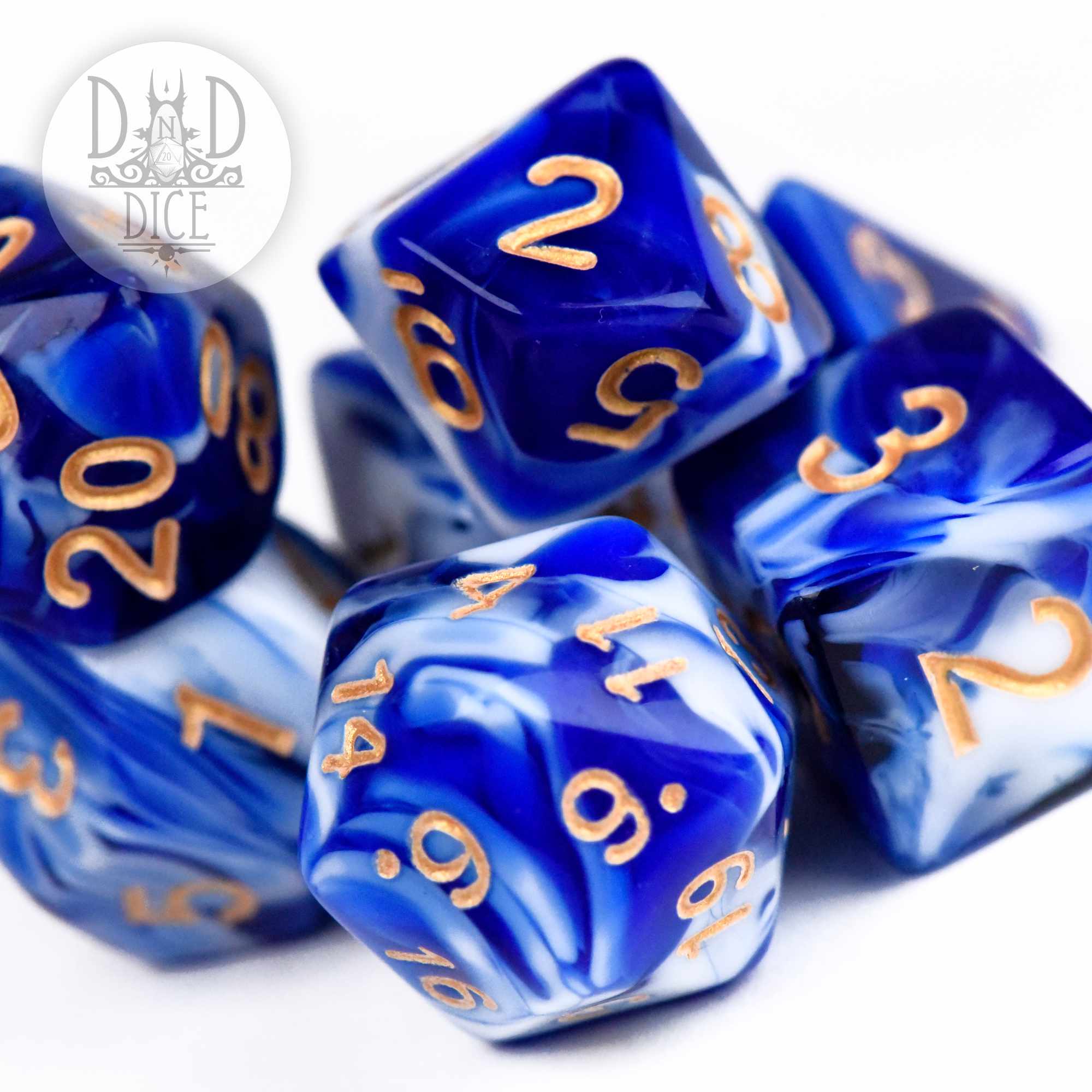 Blue Swirl Dice Set (Black Friday)