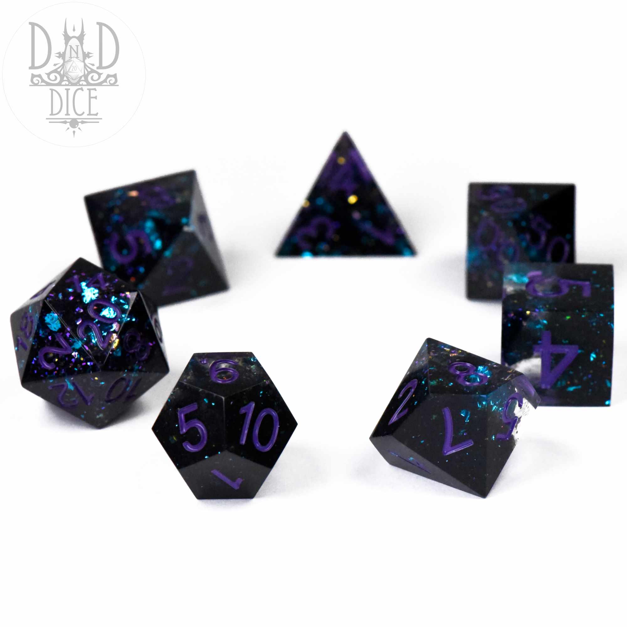 Cosmic Shadow Handmade Dice Set (Black Friday)