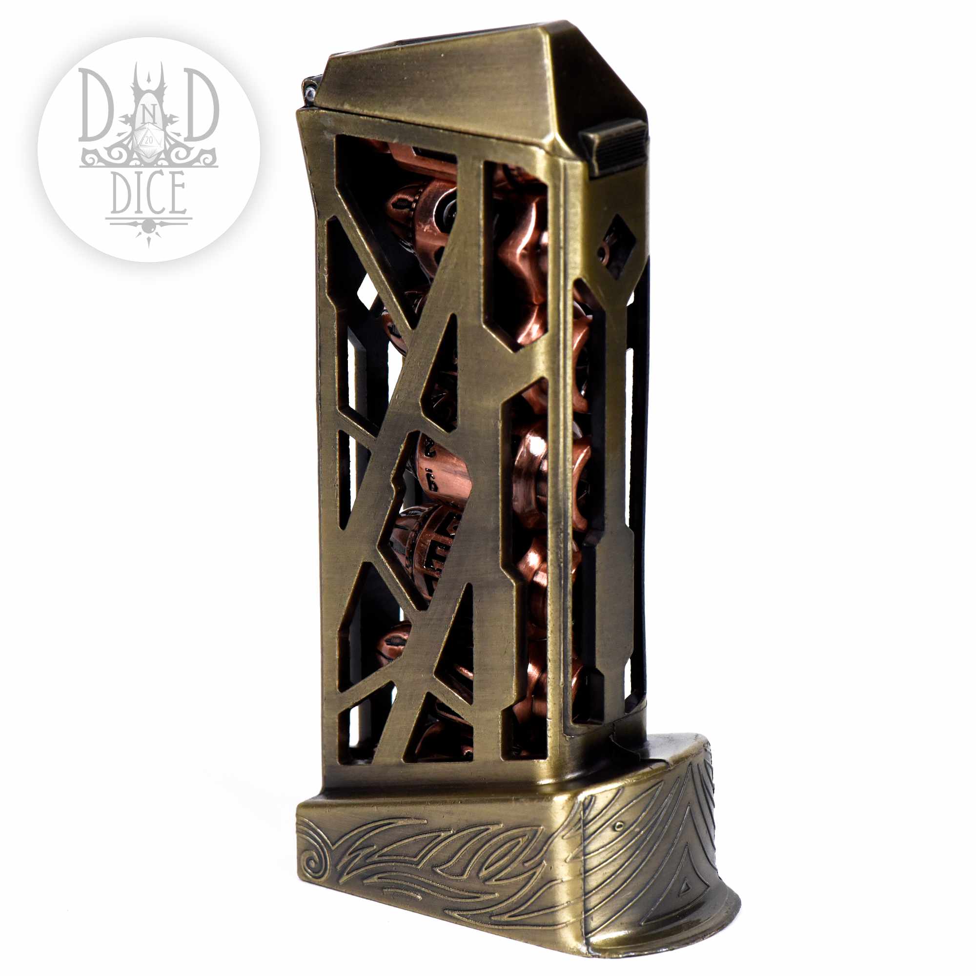 7 Shooter Copper Metal Dice Set