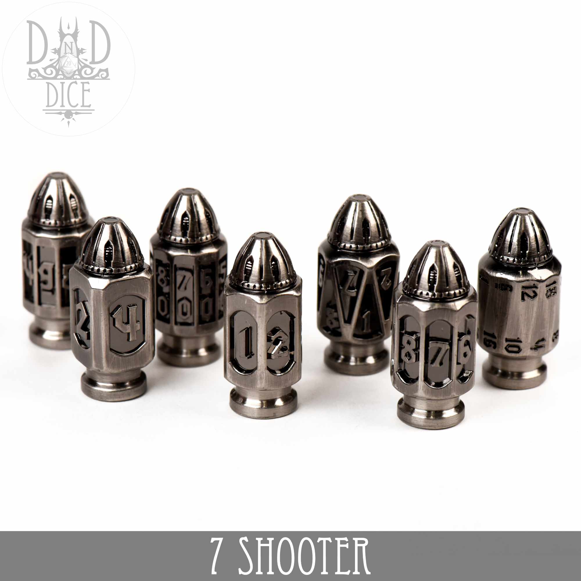 7 Shooter Iron Metal Dice Set