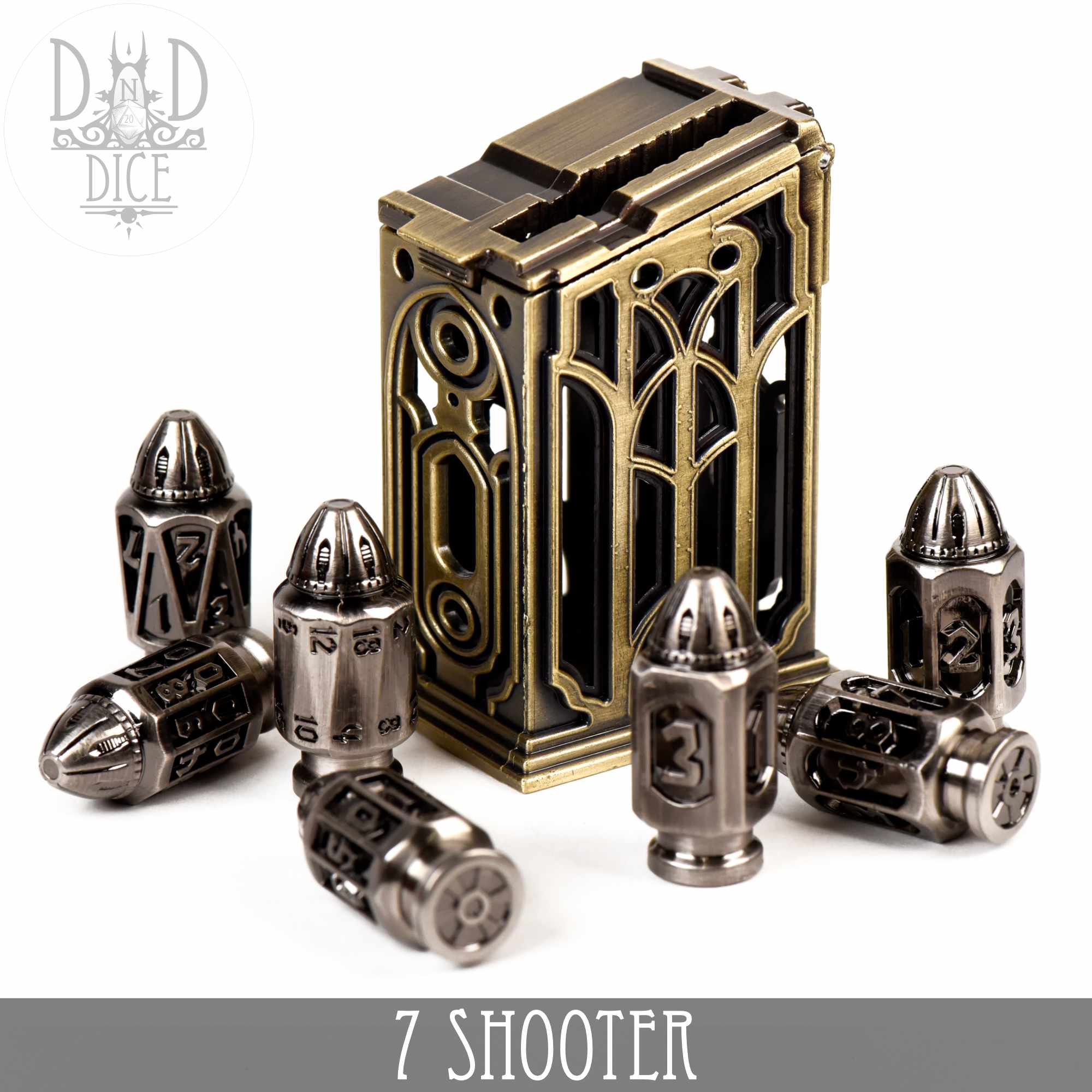 7 Shooter Iron Metal Dice Set