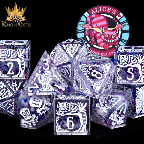 DICE - アリス Alice's Wonderland - 11 Dice Set (Sharp Edge)
