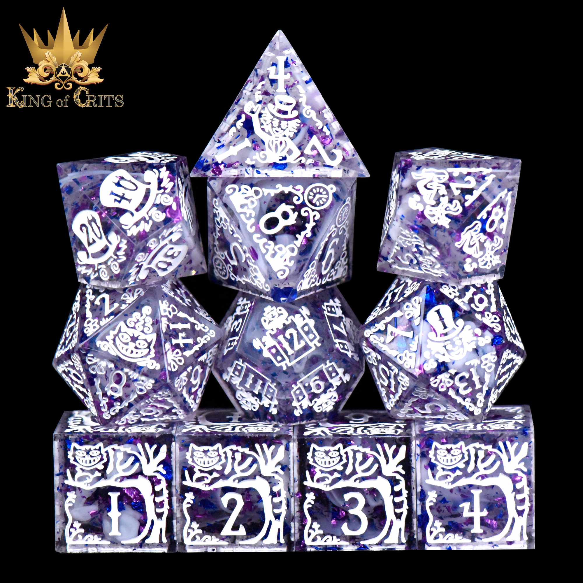 Alice's Wonderland - 11 Dice Set (Sharp Edge)