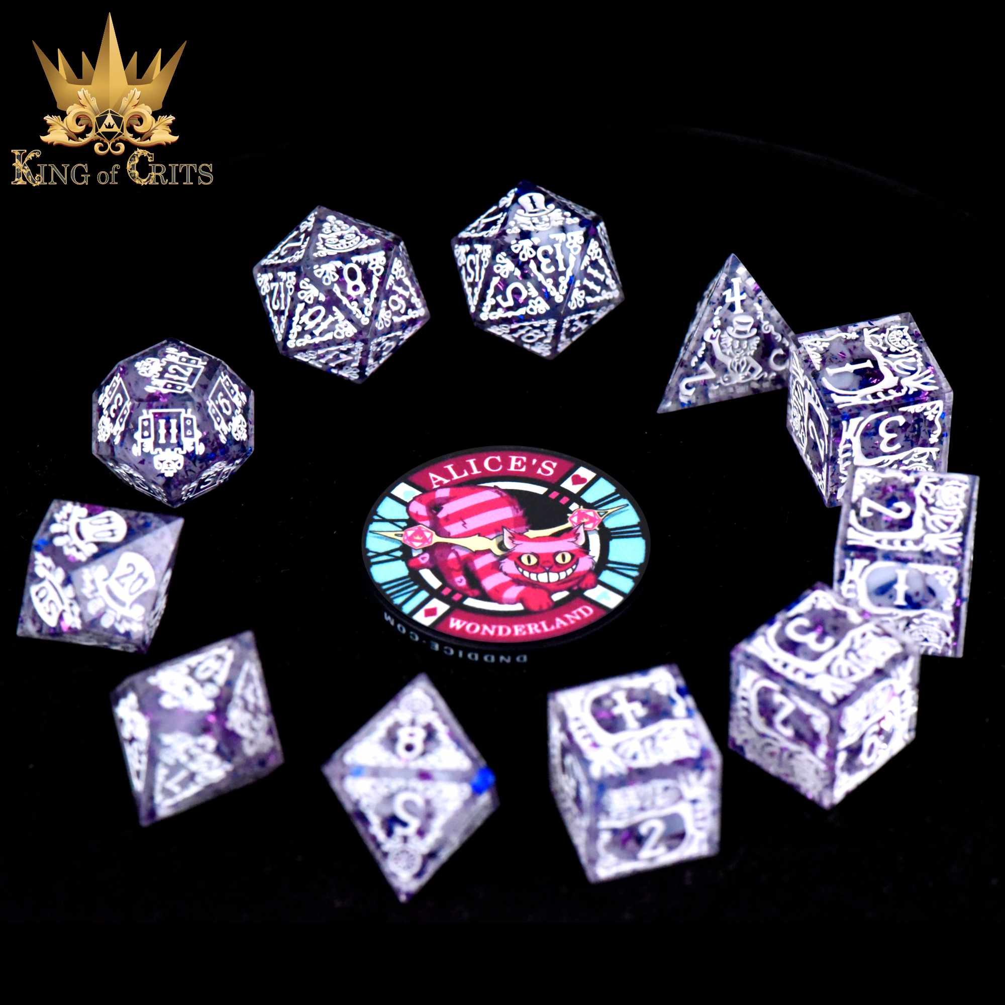 DICE - アリス Alice's Wonderland - 11 Dice Set (Sharp Edge)