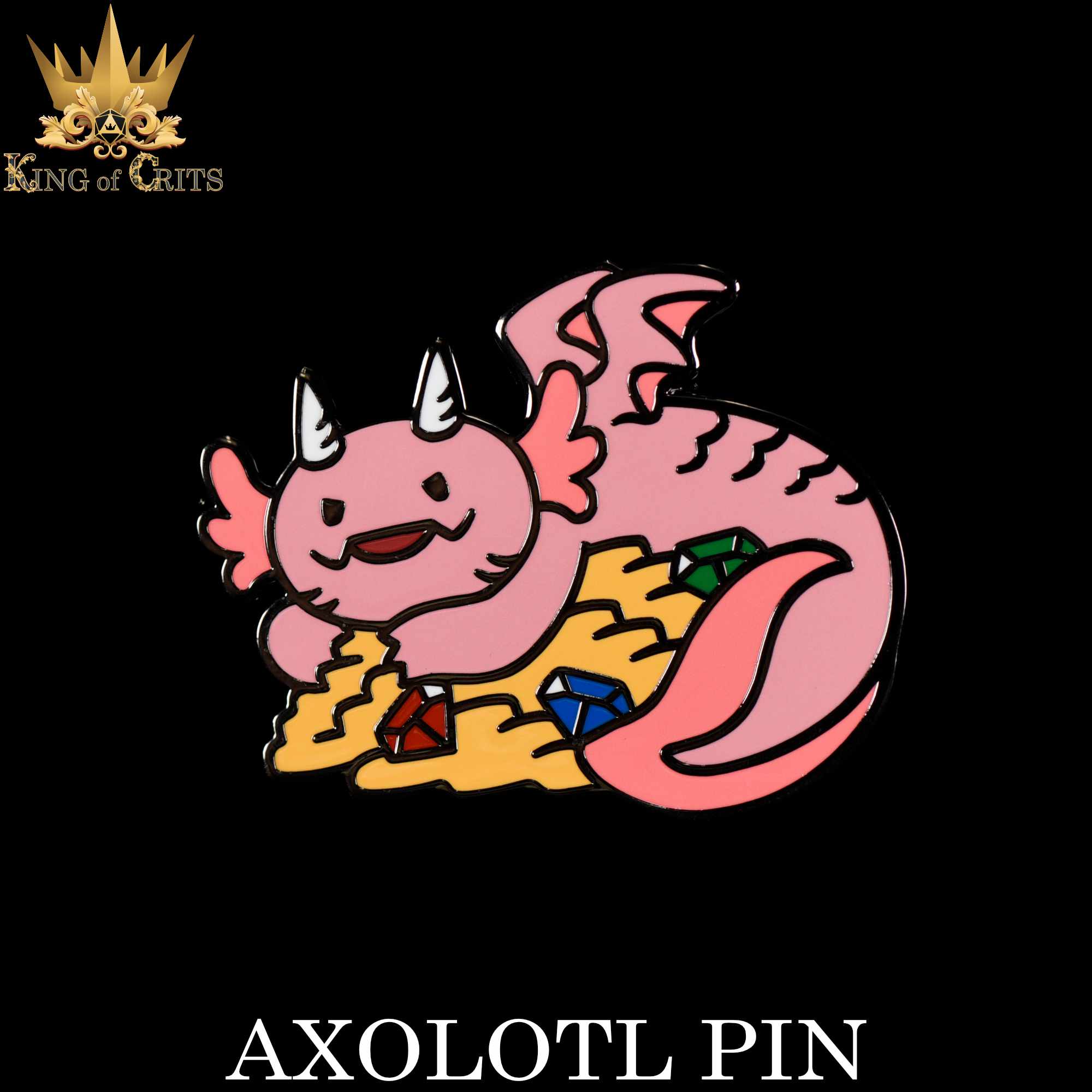 Axolotl Enamel Pin