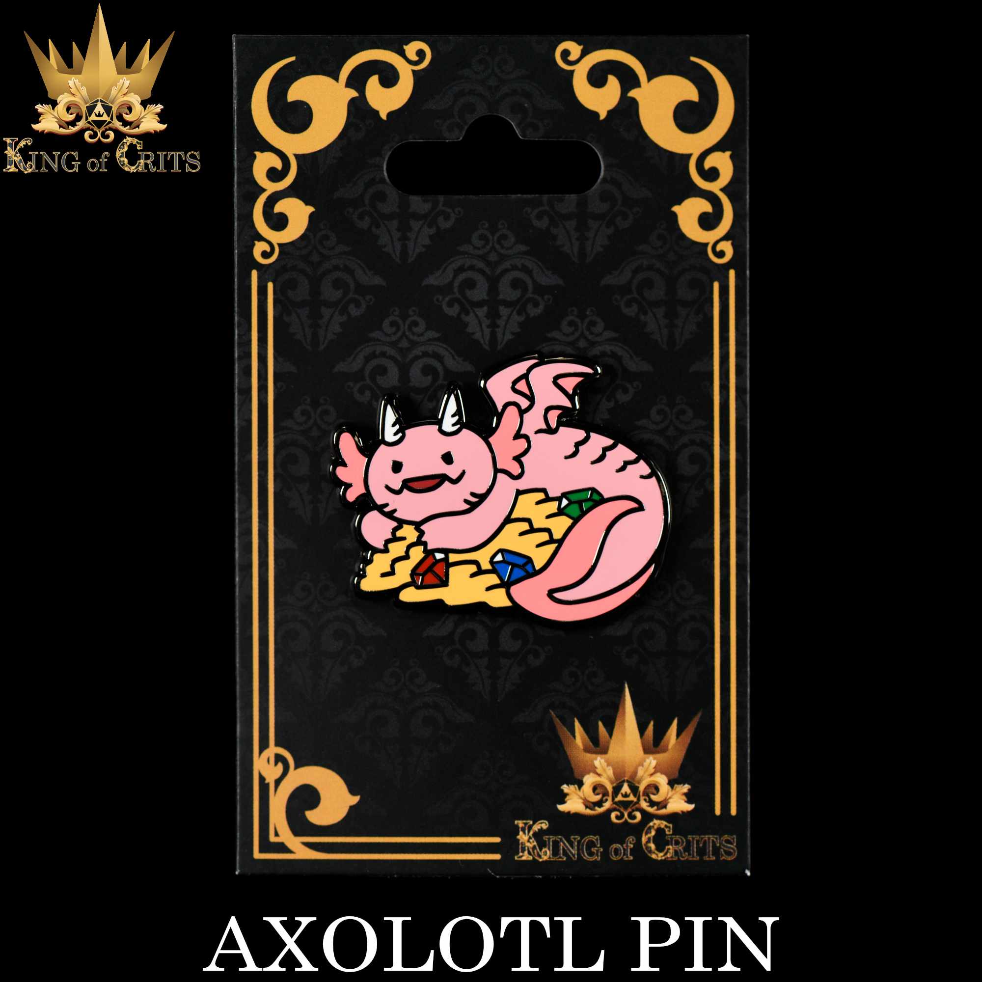 Axolotl Enamel Pin