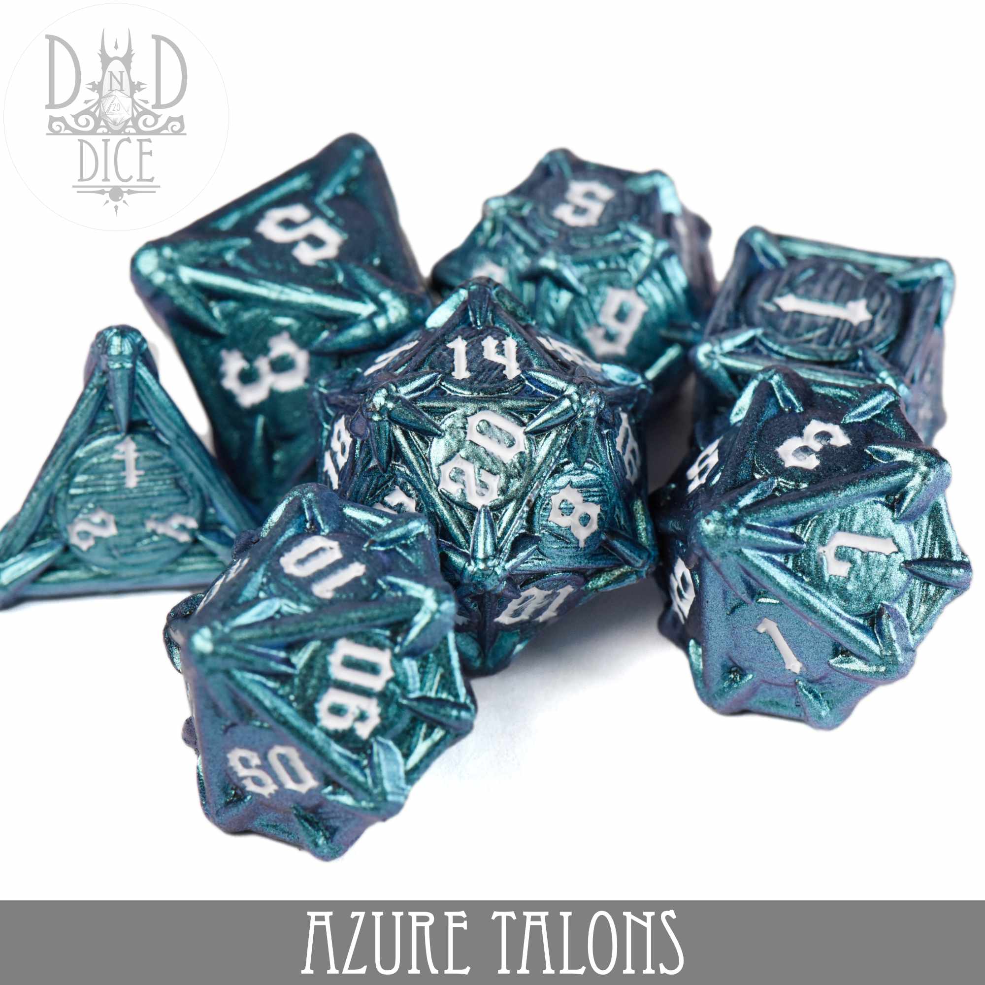 Azure Talons Metal Dice Set