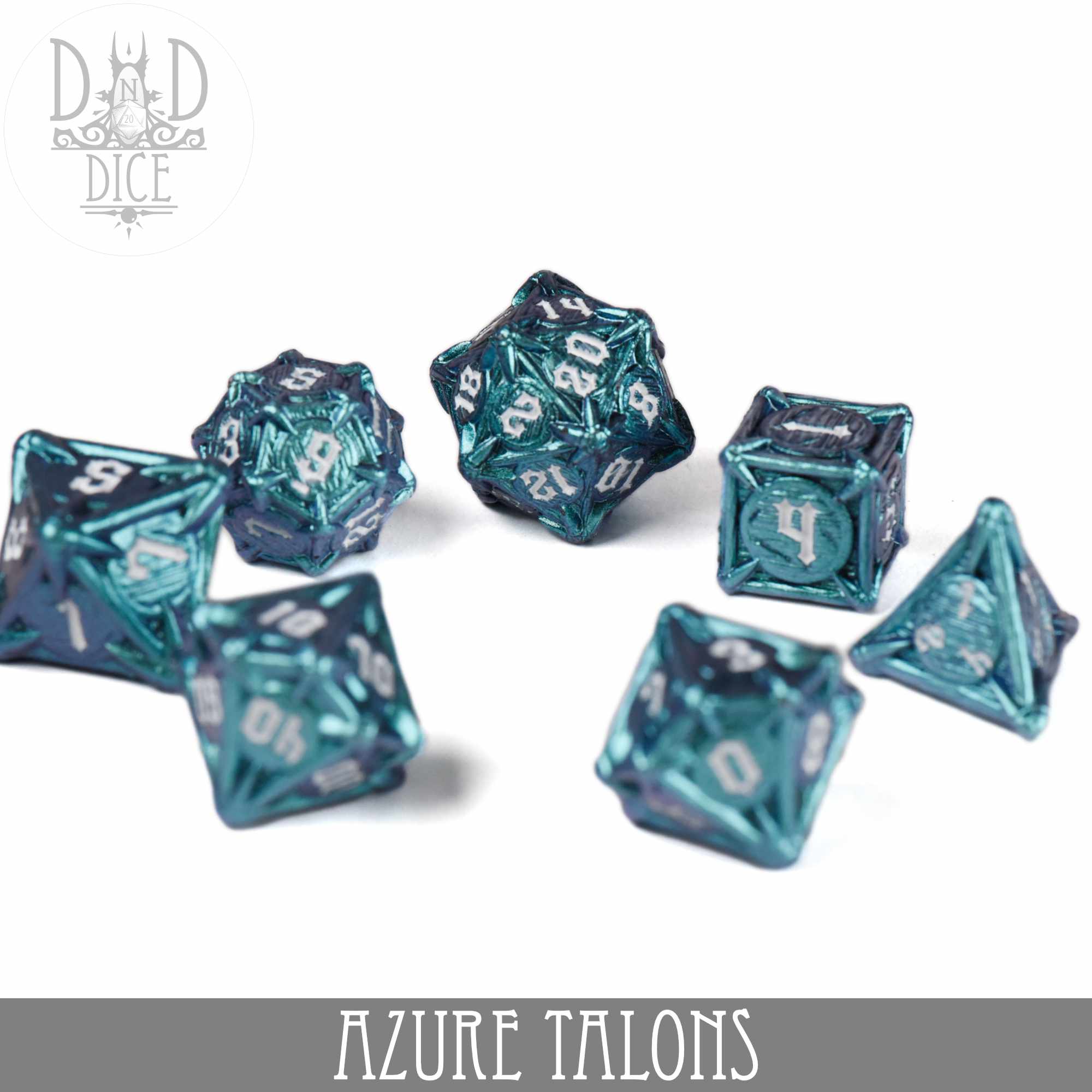 Azure Talons Metal Dice Set