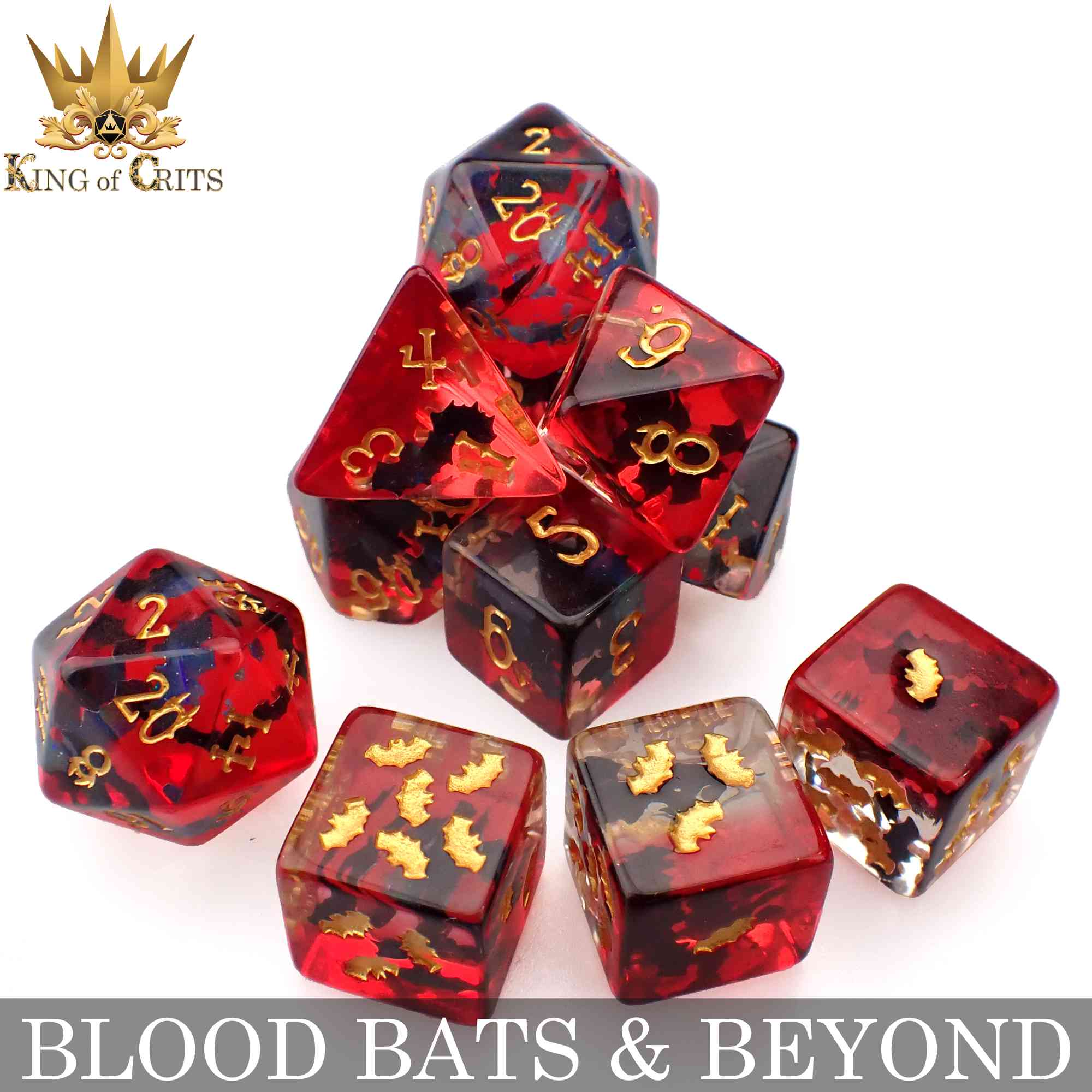 Blood Bats & Beyond 11 Dice Set