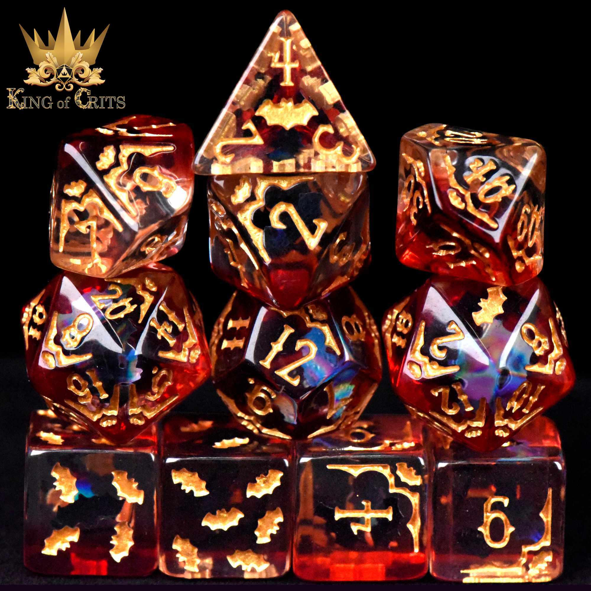 Blood Bats & Beyond 11 Dice Set