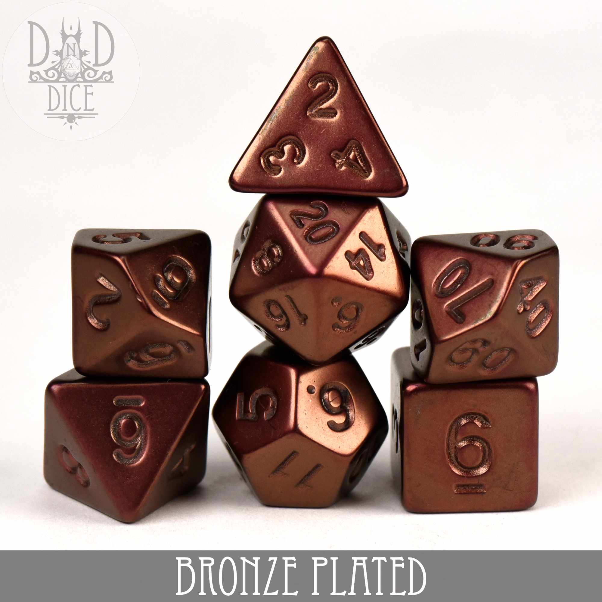 Bronze Plated Dice Set