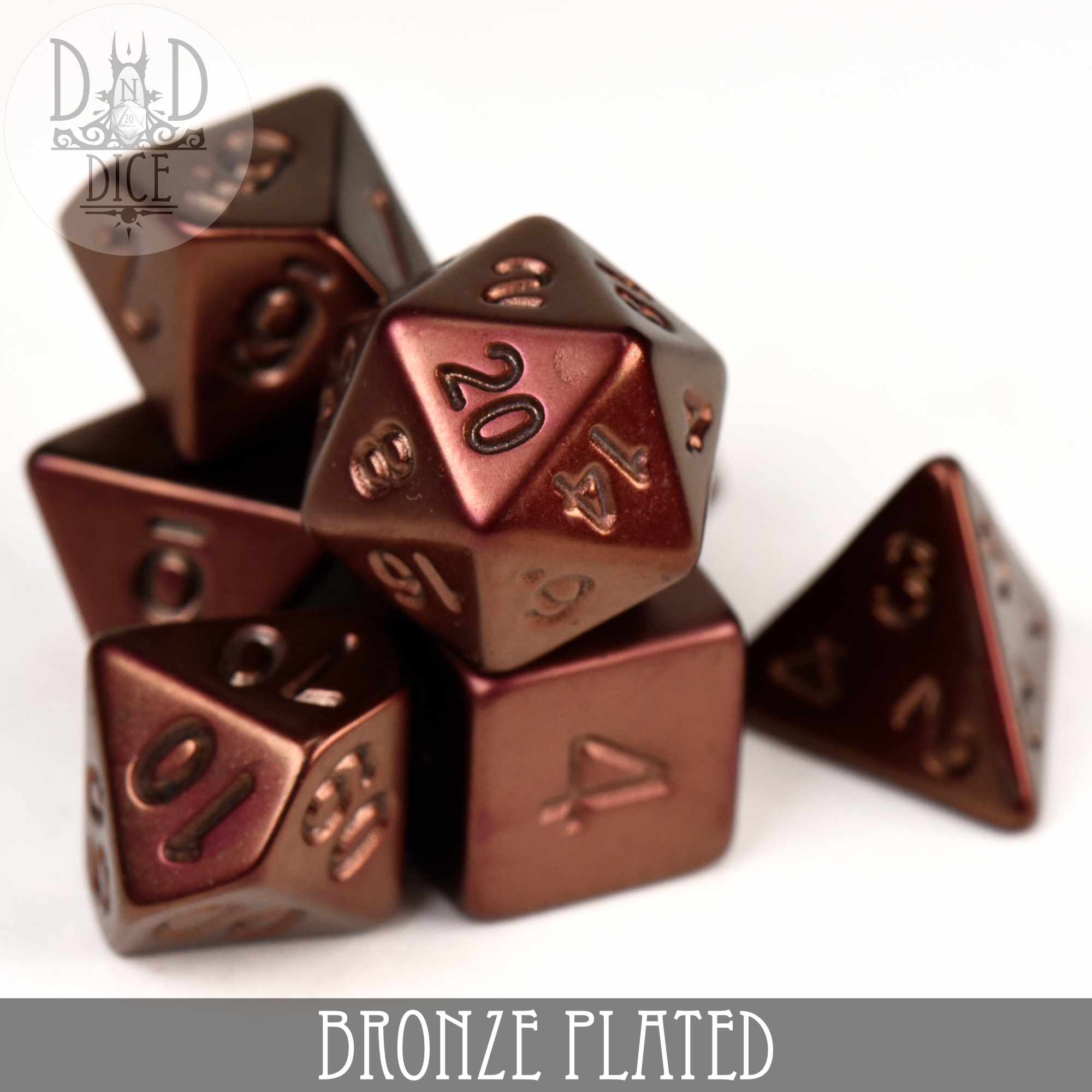 Bronze Plated Dice Set