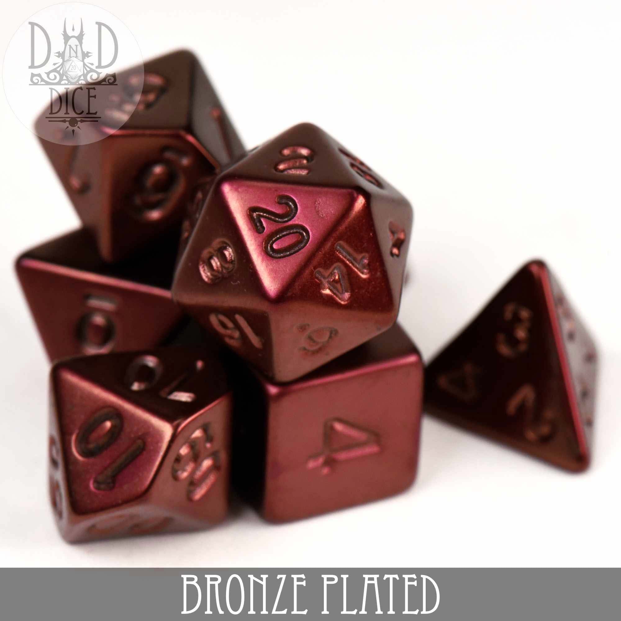 Bronze Plated Dice Set