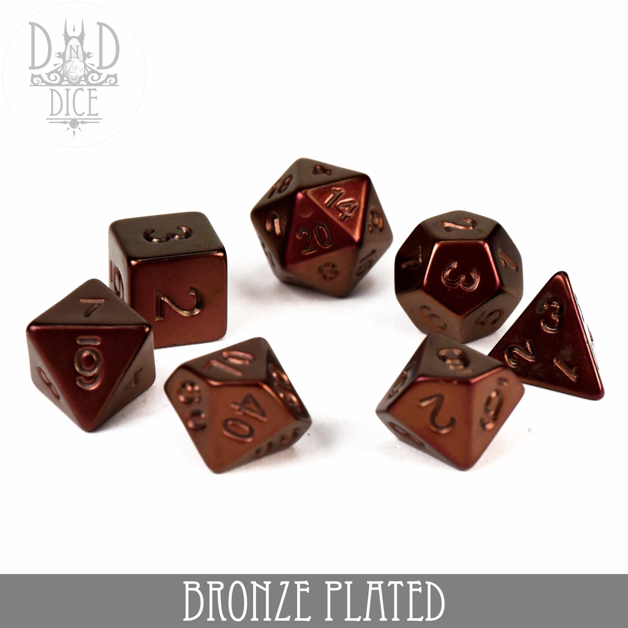 Bronze Plated Dice Set