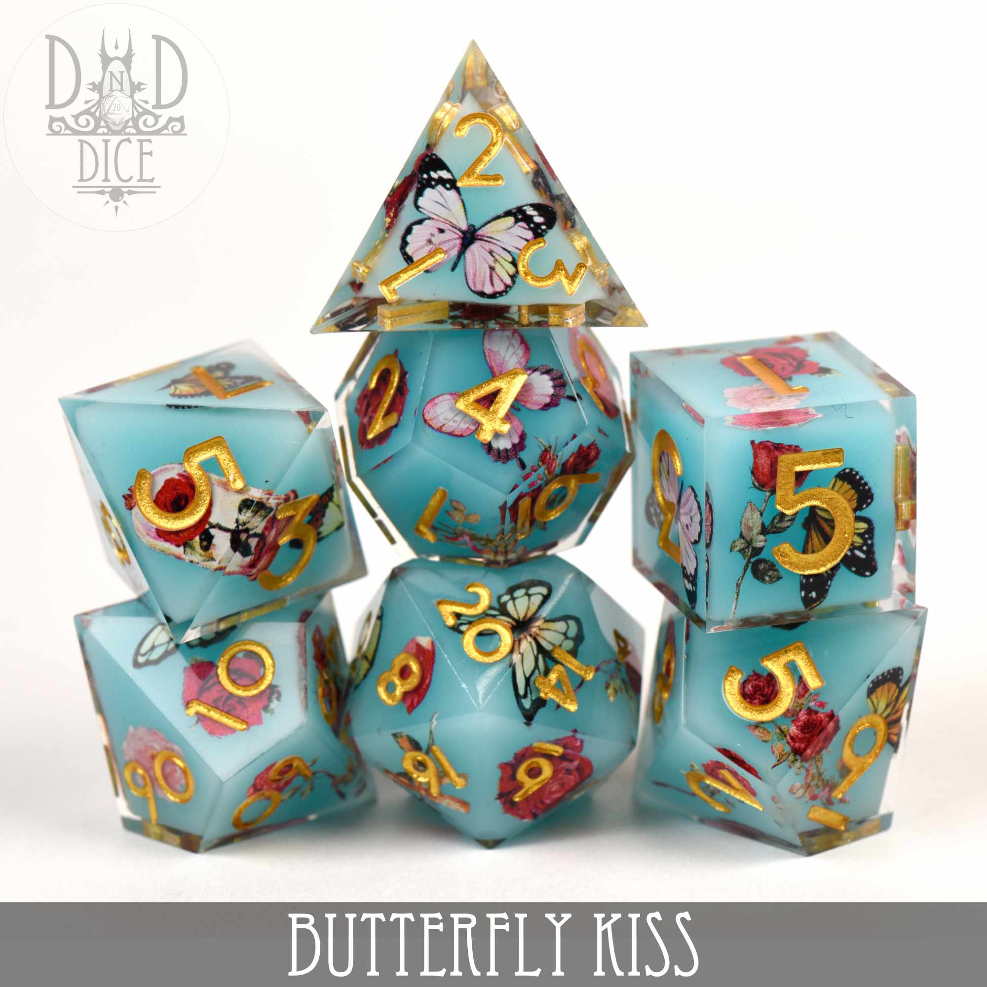 Butterfly Kiss Handmade Dice Set