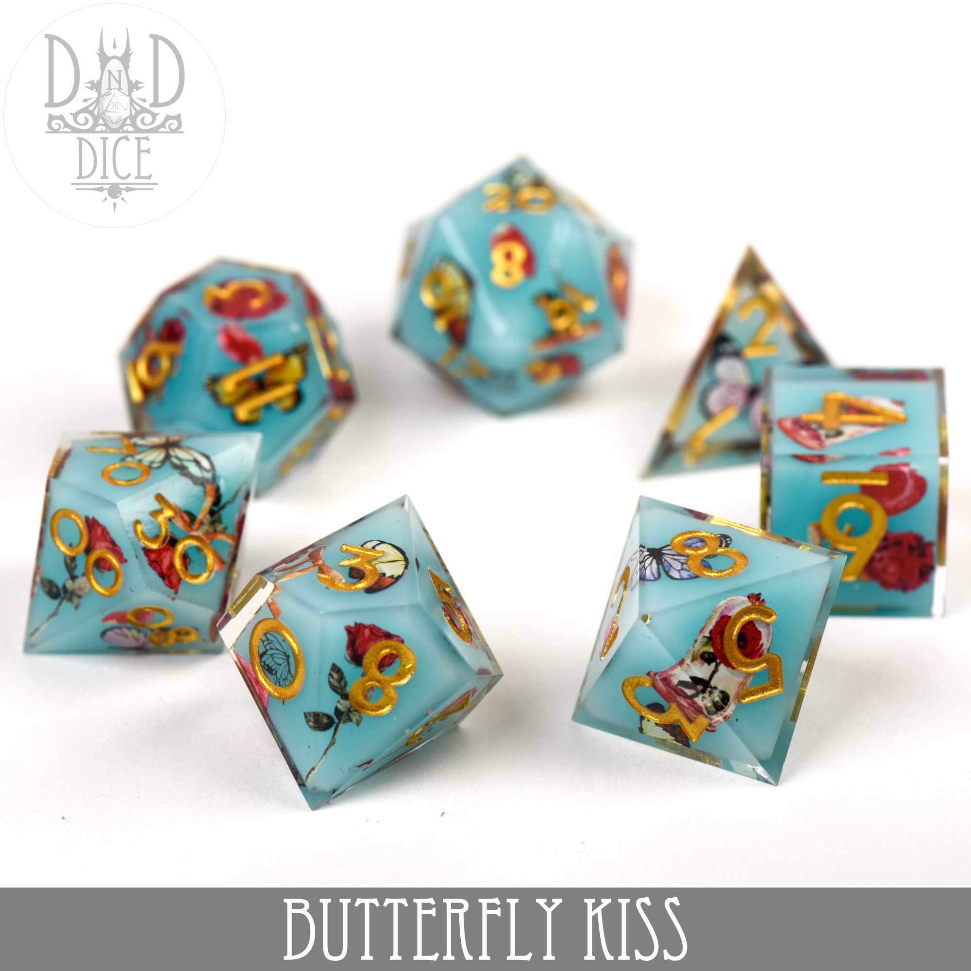 Butterfly Kiss Handmade Dice Set