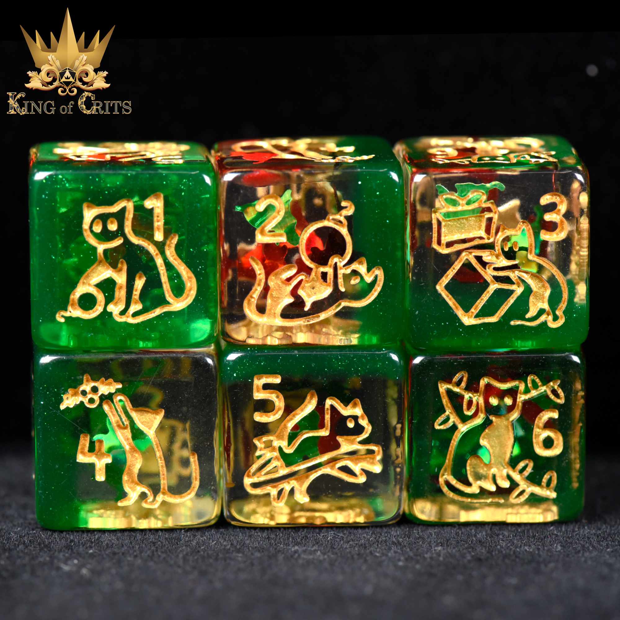 Merry Cat-Mas 11 Dice Set