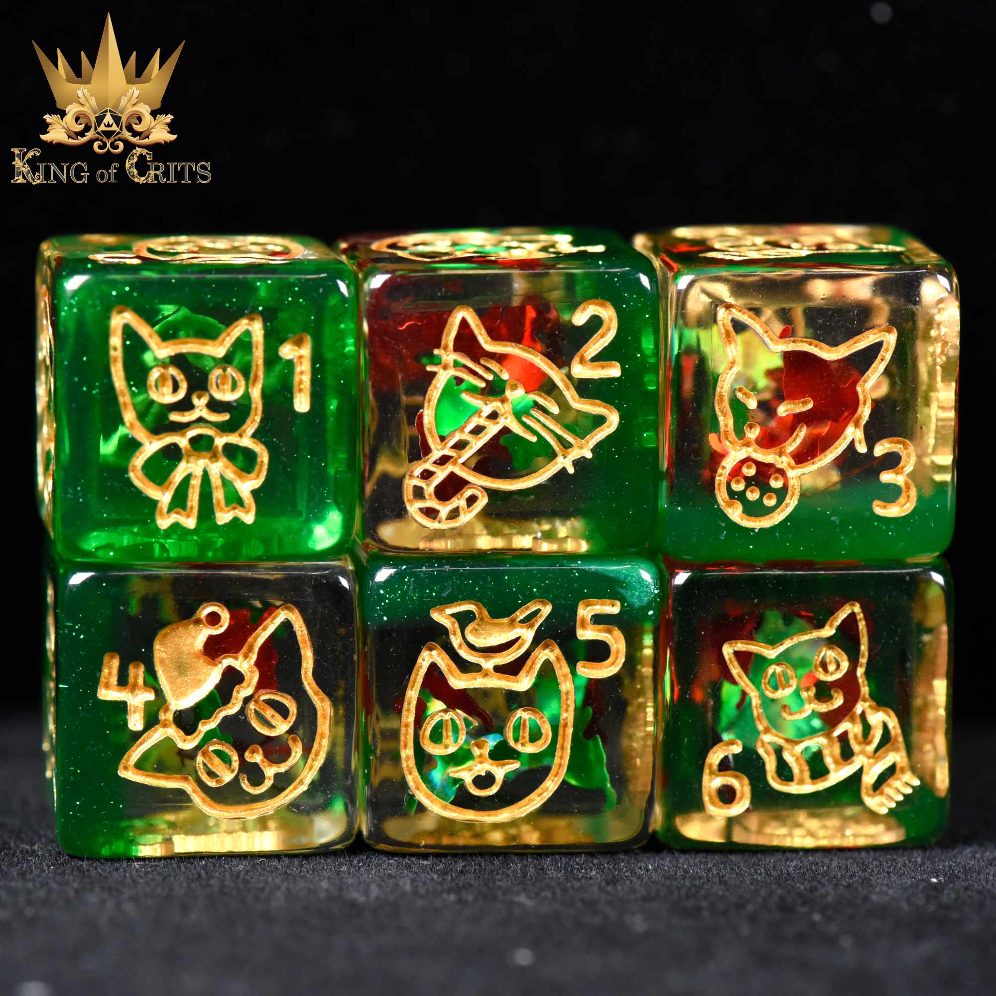 Merry Cat-Mas 11 Dice Set