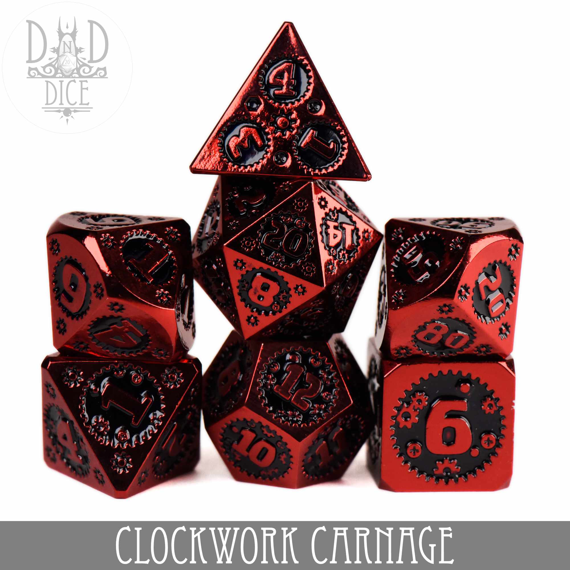 Clockwork Carnage Metal Dice Set