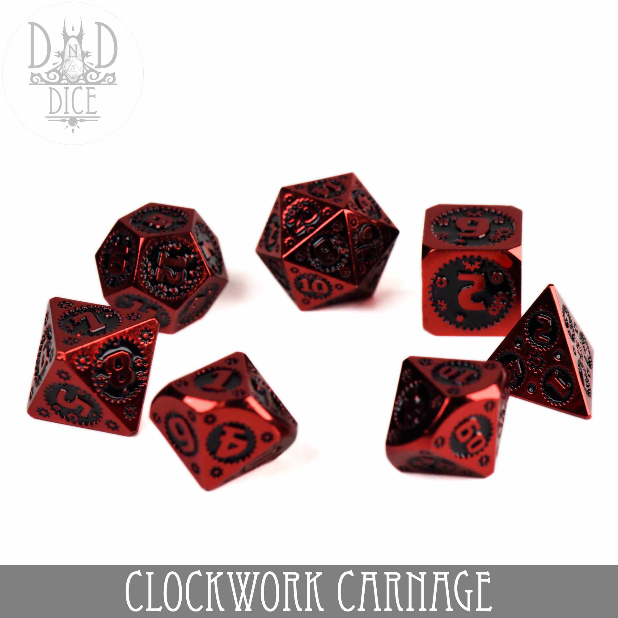 Clockwork Carnage Metal Dice Set