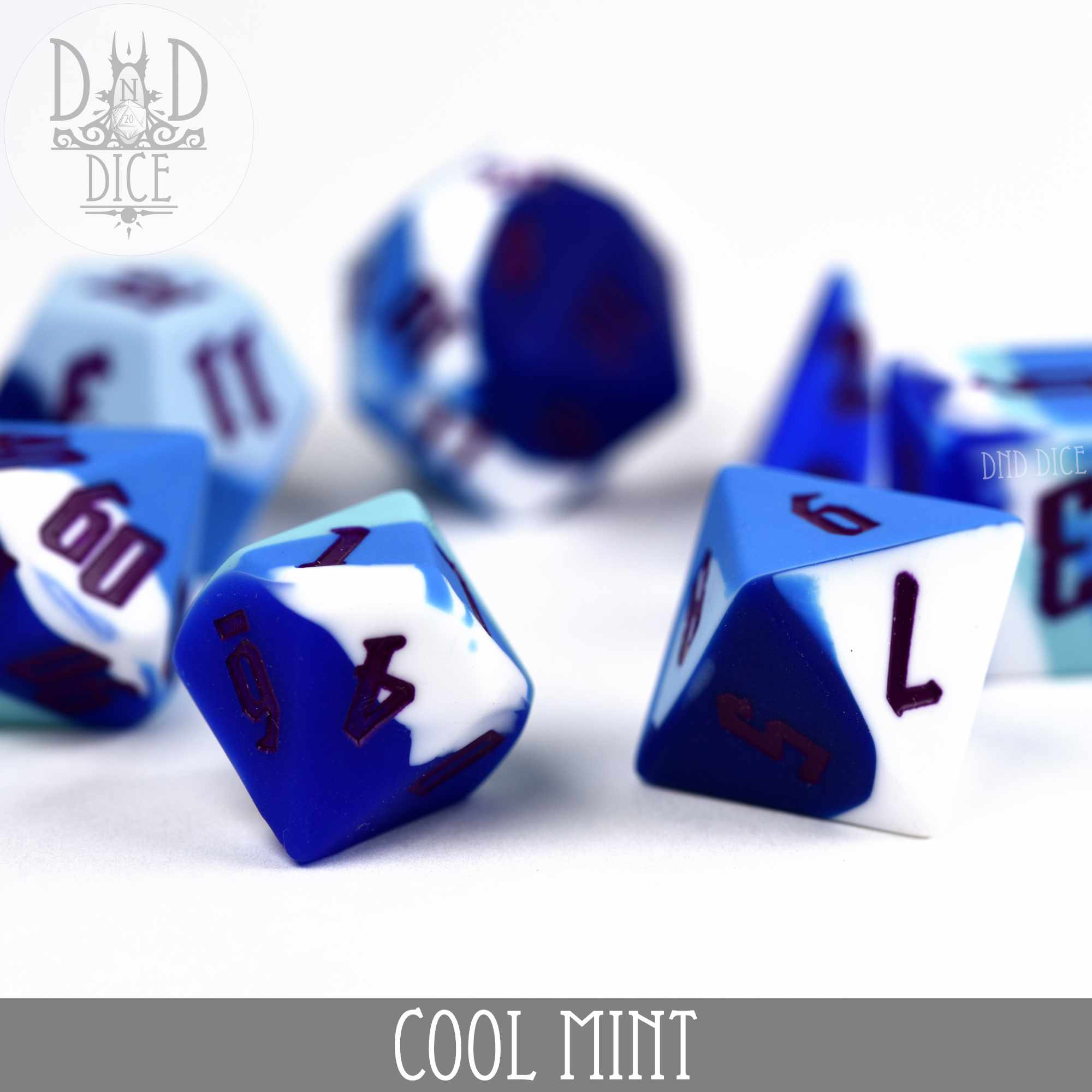 Cool Mint Silicone Dice Set